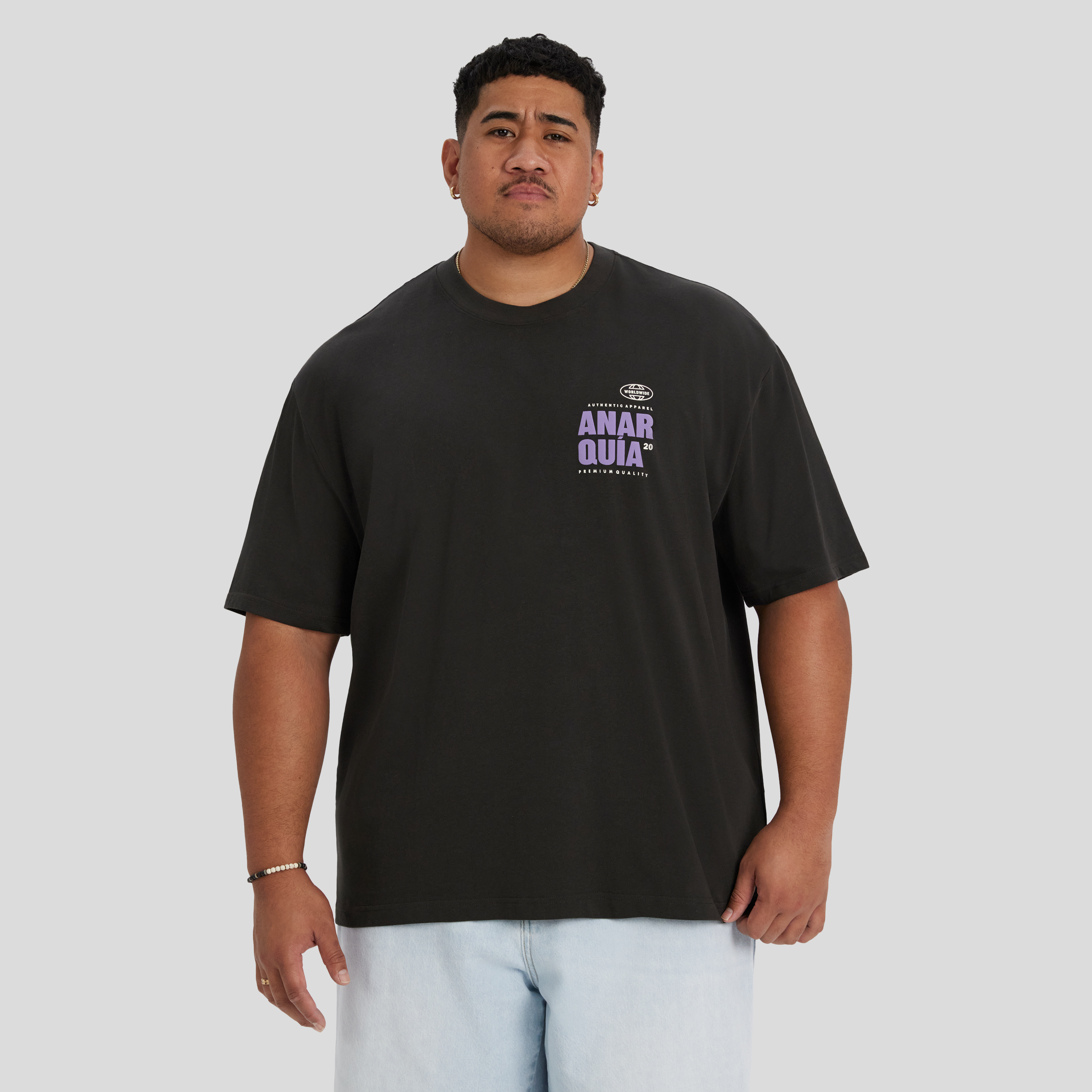 Charcoal Anarchy Relaxed Fit Tee