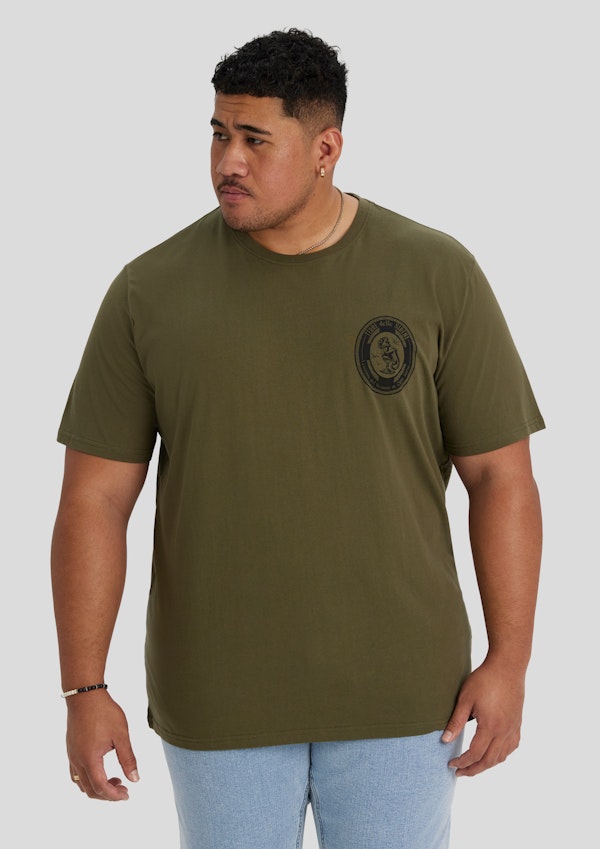 Dark Olive Sirene Crew Neck Tee