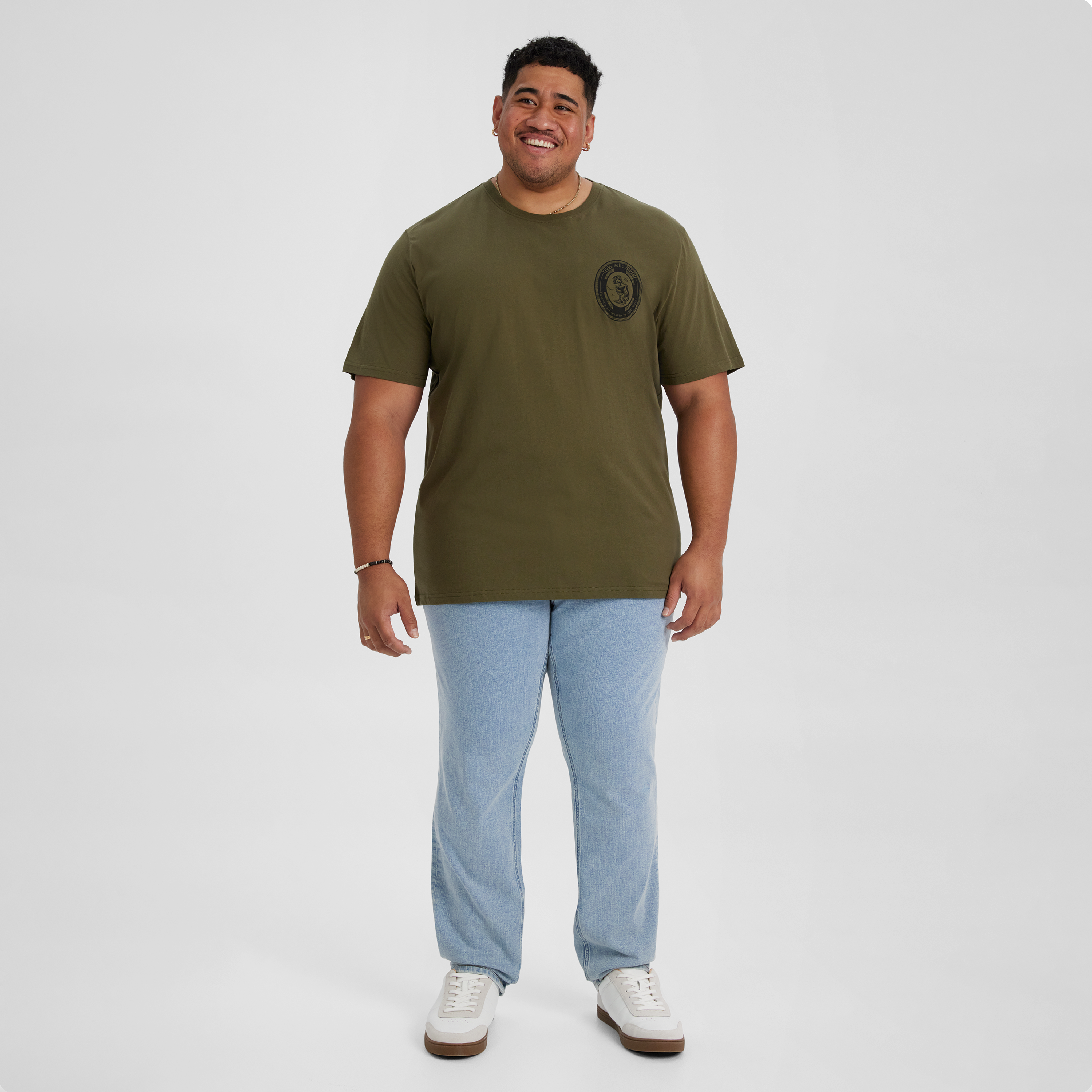 Dark Olive Sirene Crew Neck Tee