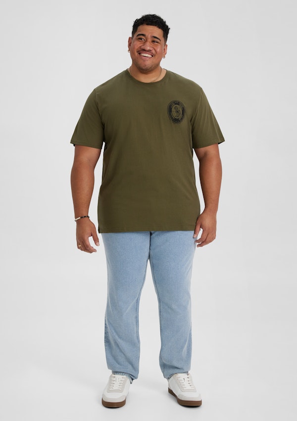 Dark Olive Sirene Crew Neck Tee