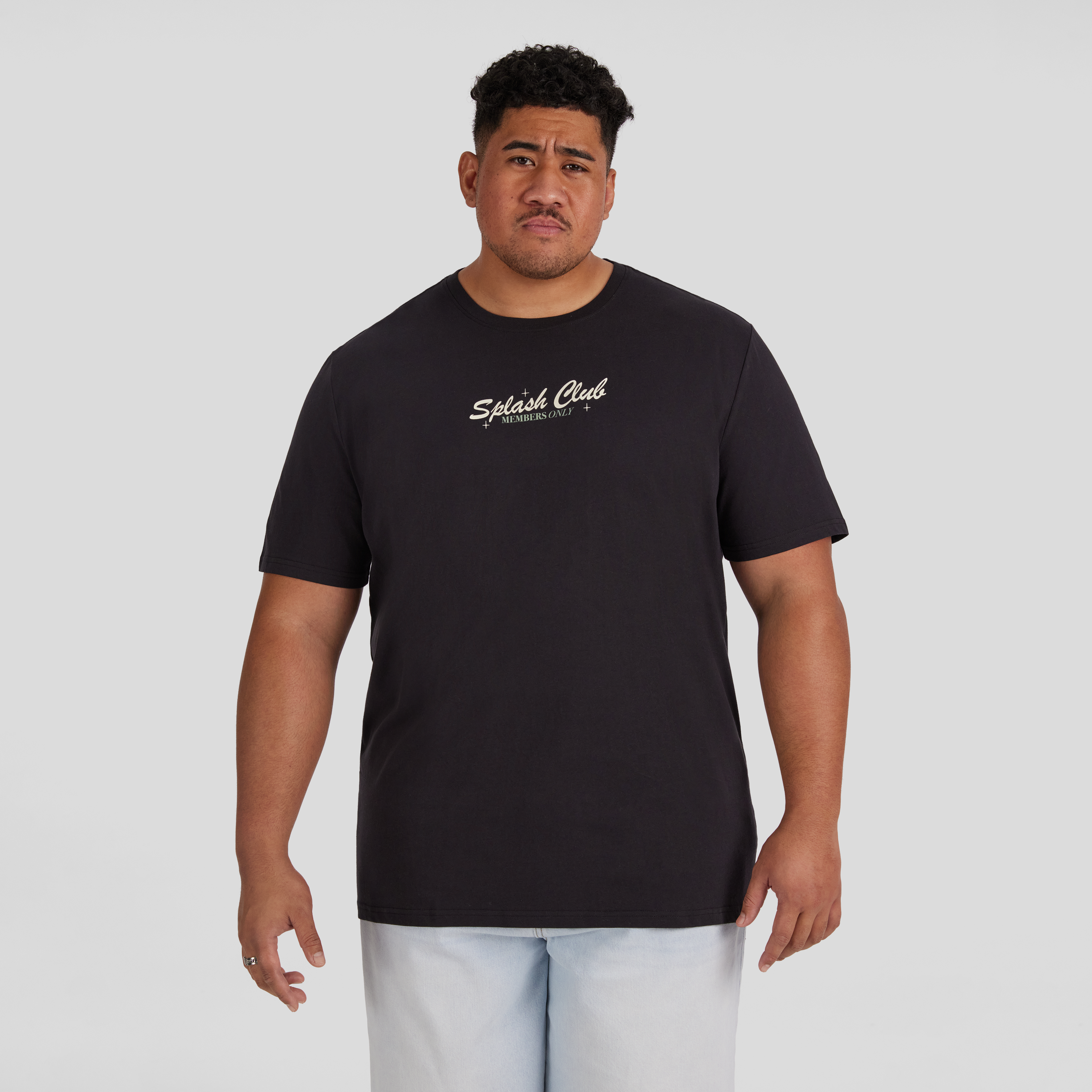 Black Splash Club Longline Tee