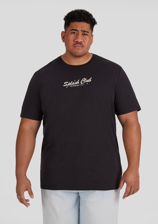 Black Splash Club Longline Tee