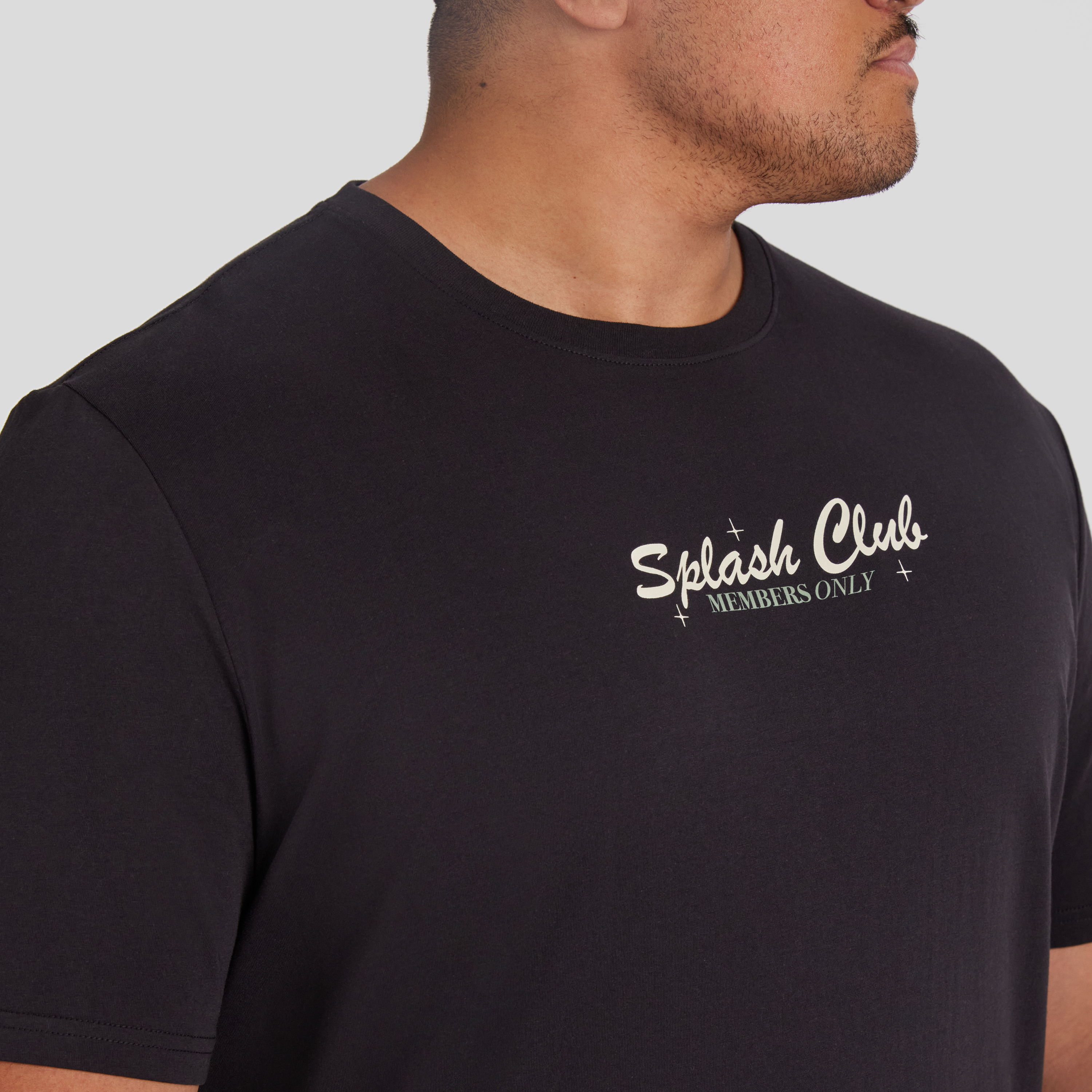 Black Splash Club Longline Tee