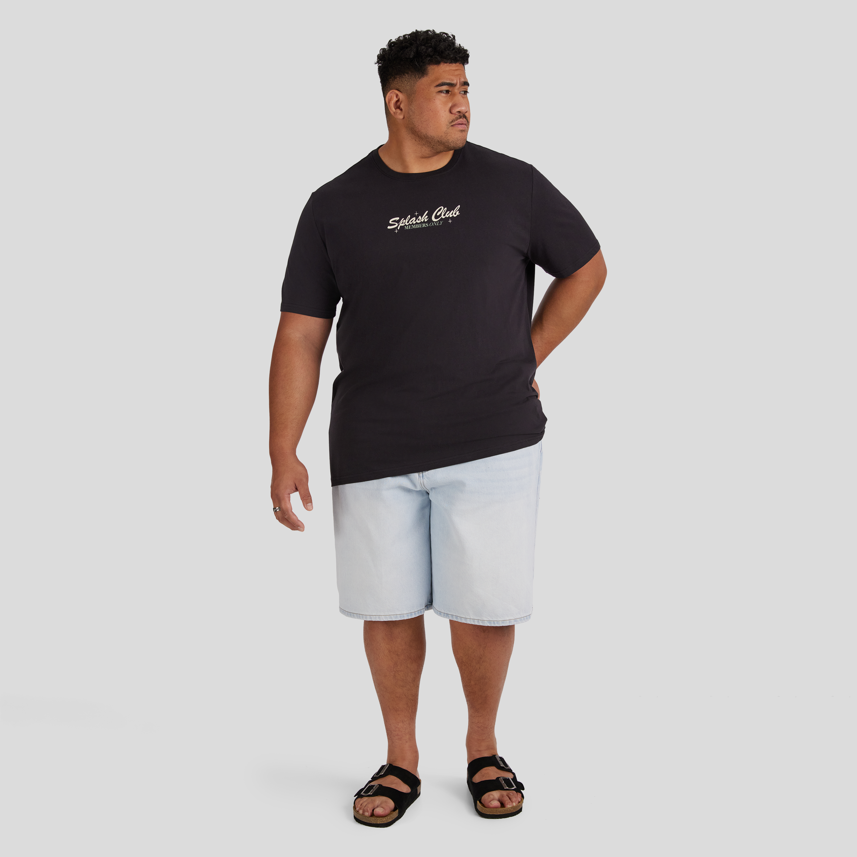 Black Splash Club Longline Tee