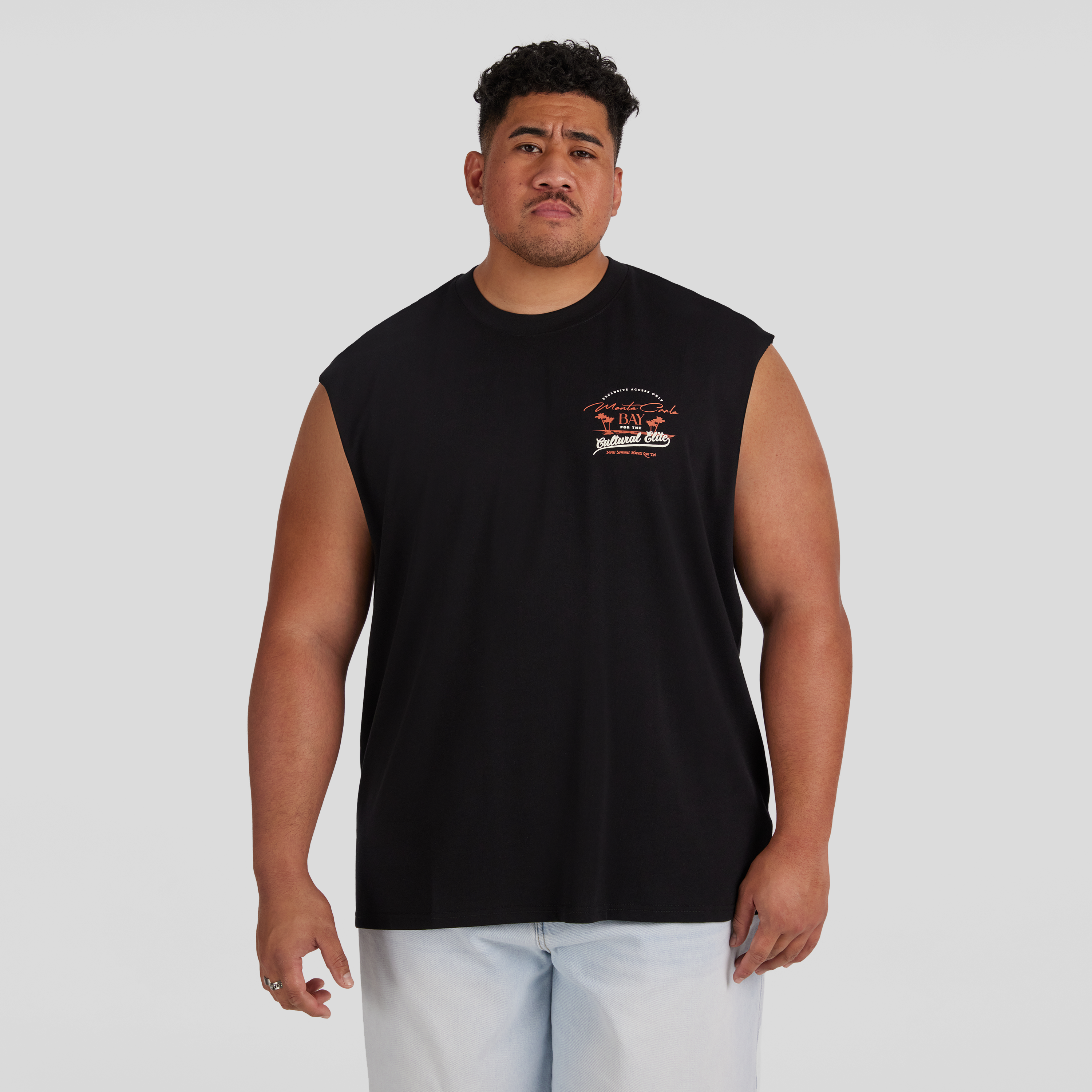 Black Monte Carlo Muscle Tee