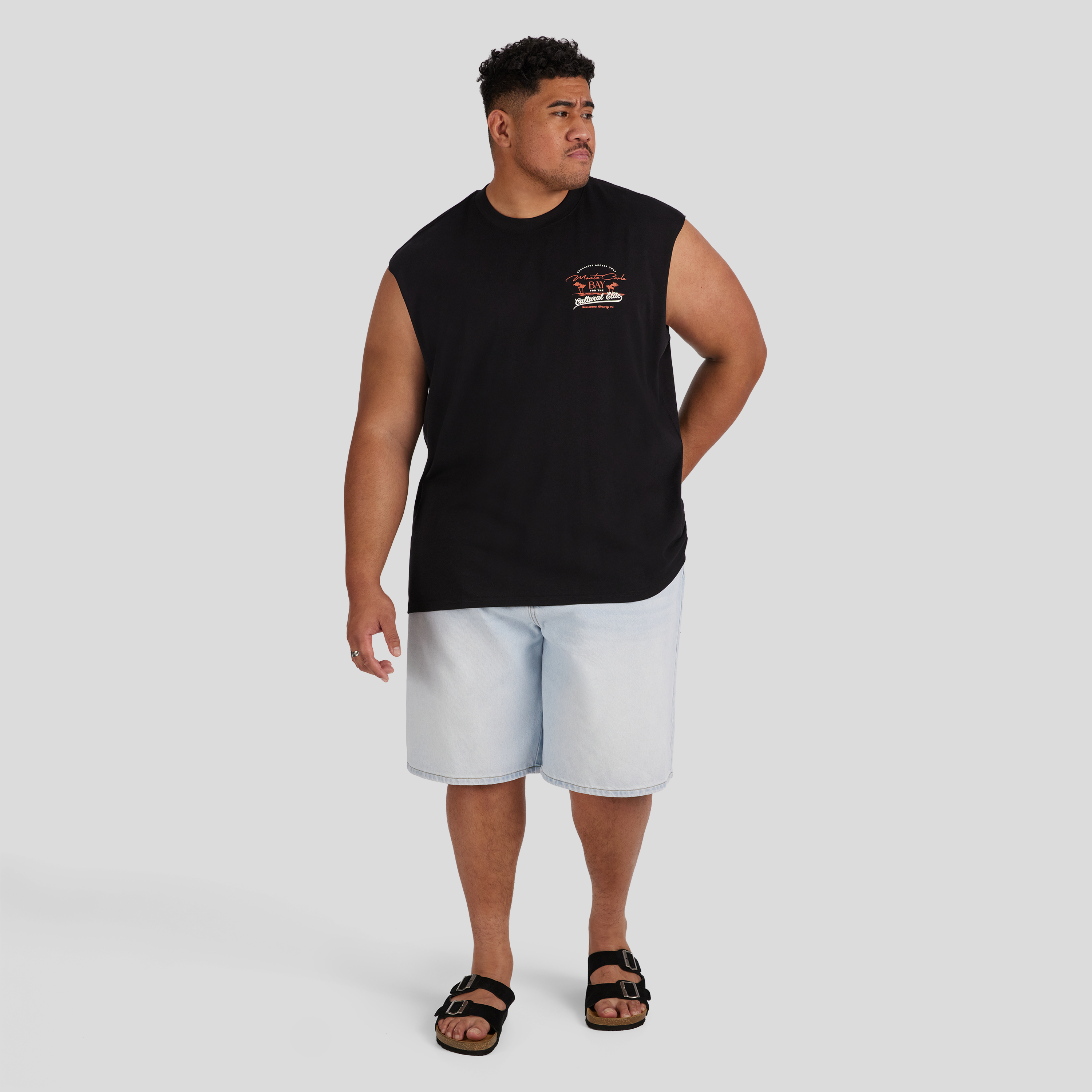 Black Monte Carlo Muscle Tee
