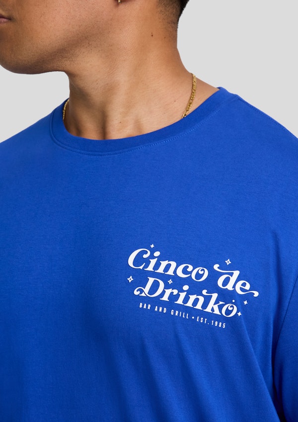 Cobalt Cinco De Drinko Crew Neck Tee