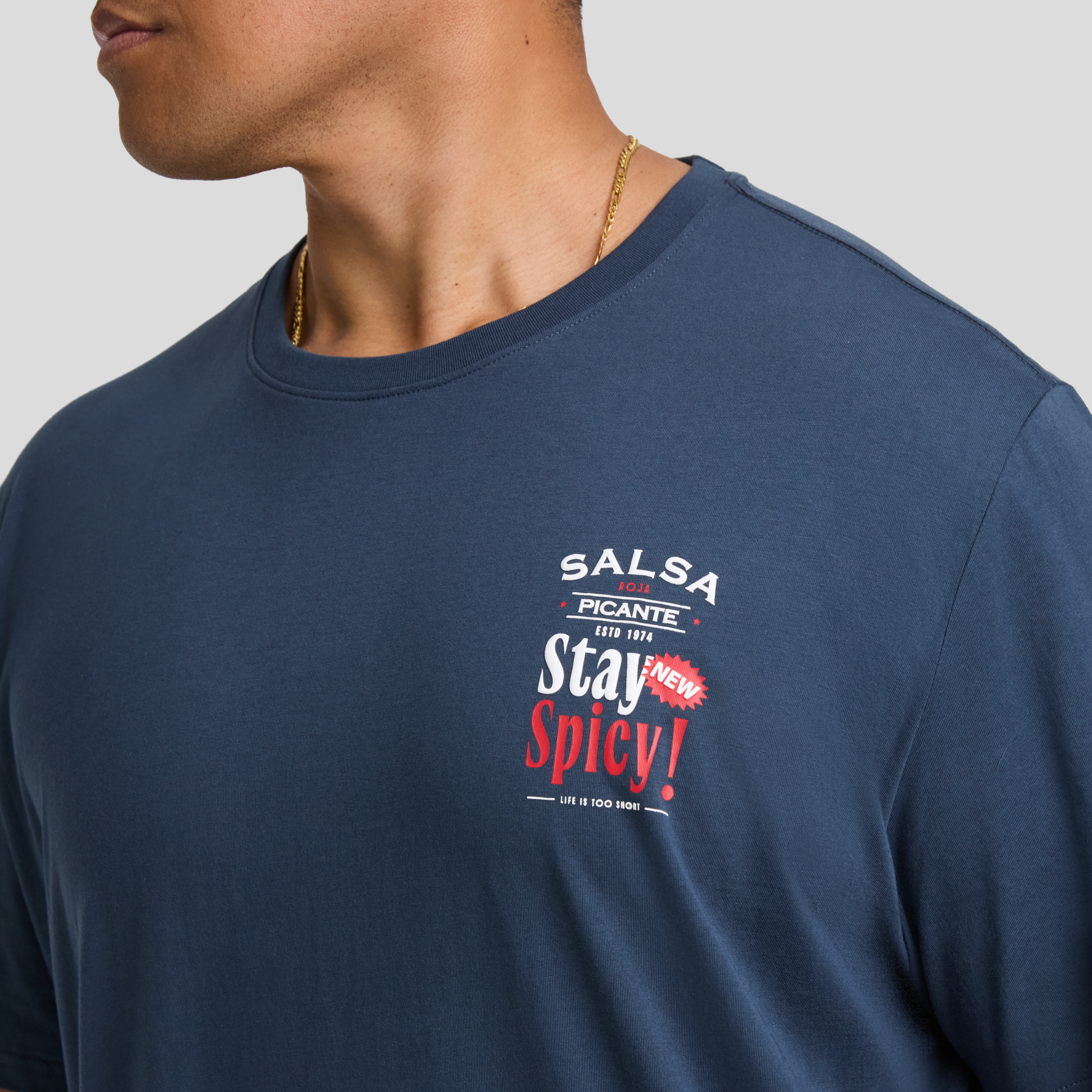 Navy Stay Spicy Longline Tee