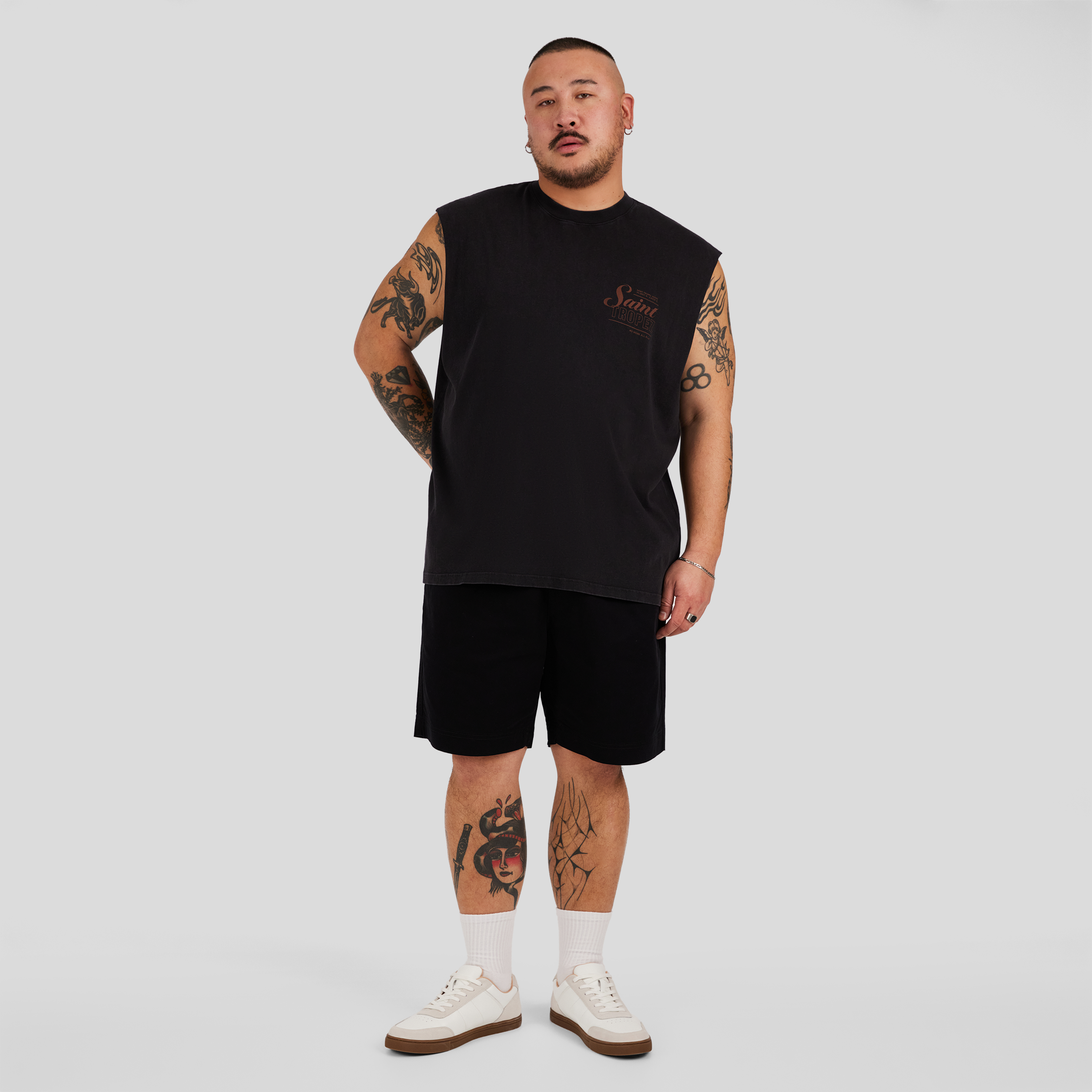 Washed Black Diamond Muscle Tee