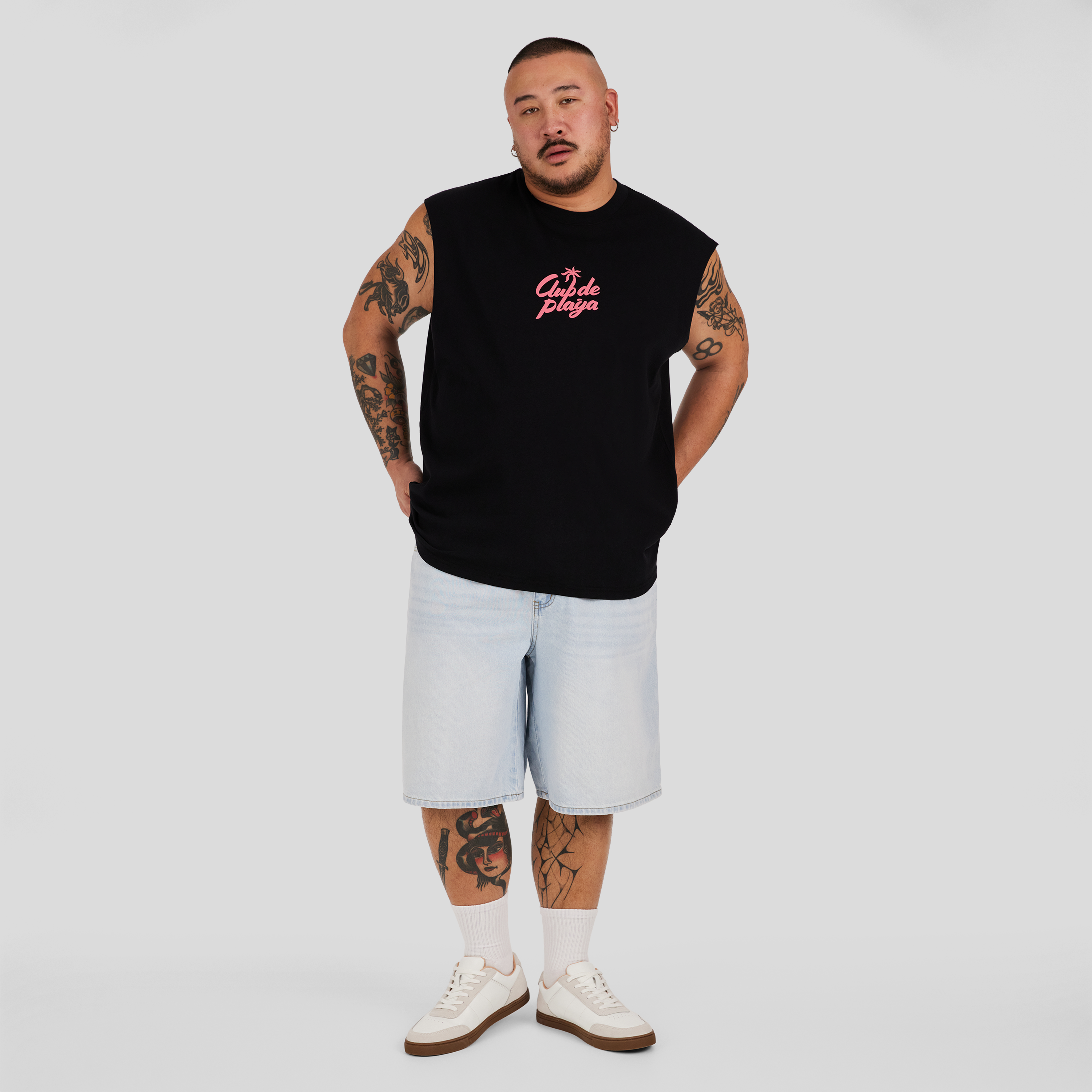 Black Club De Playa Muscle Tee