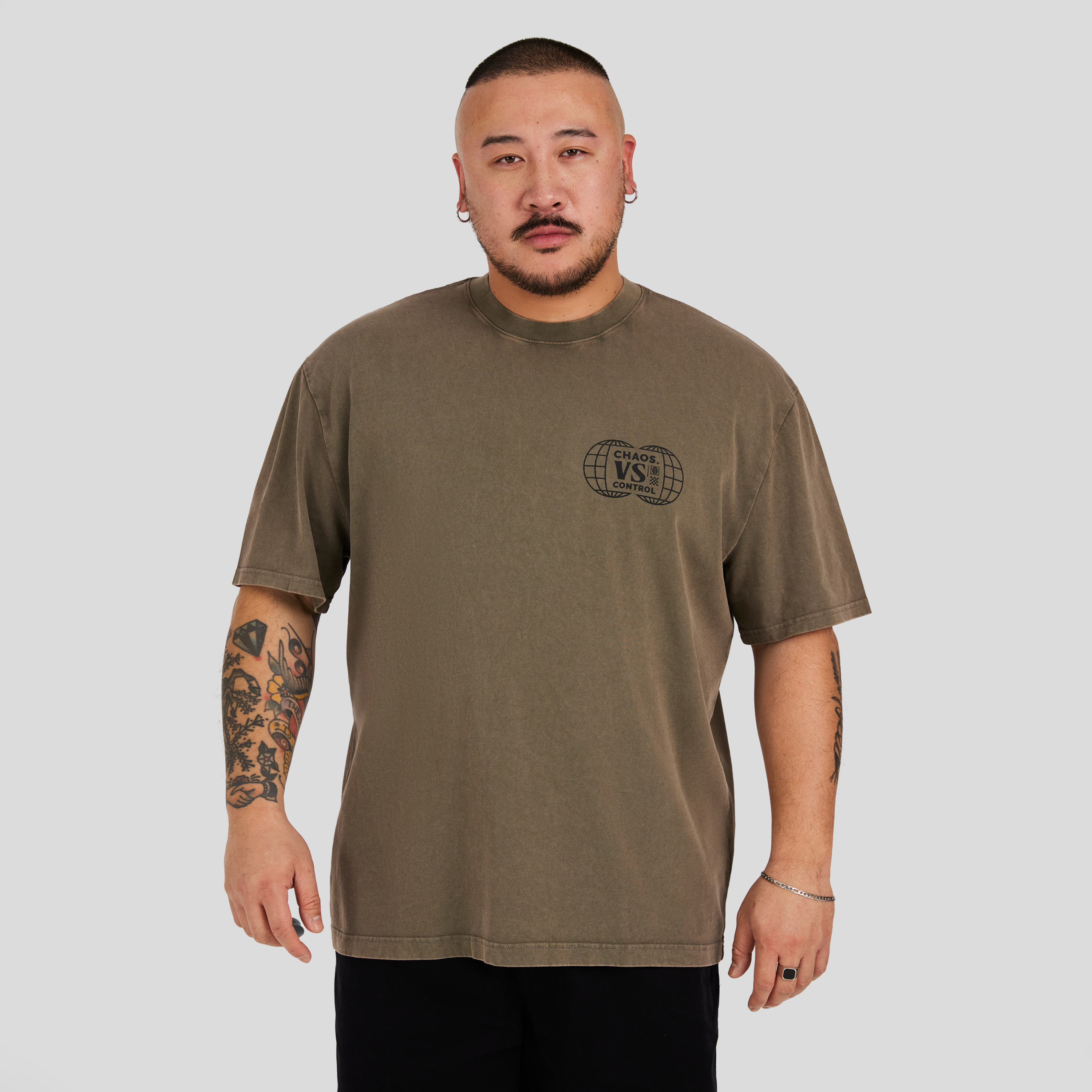 Washed Khaki Worldwide Relaxed Tee