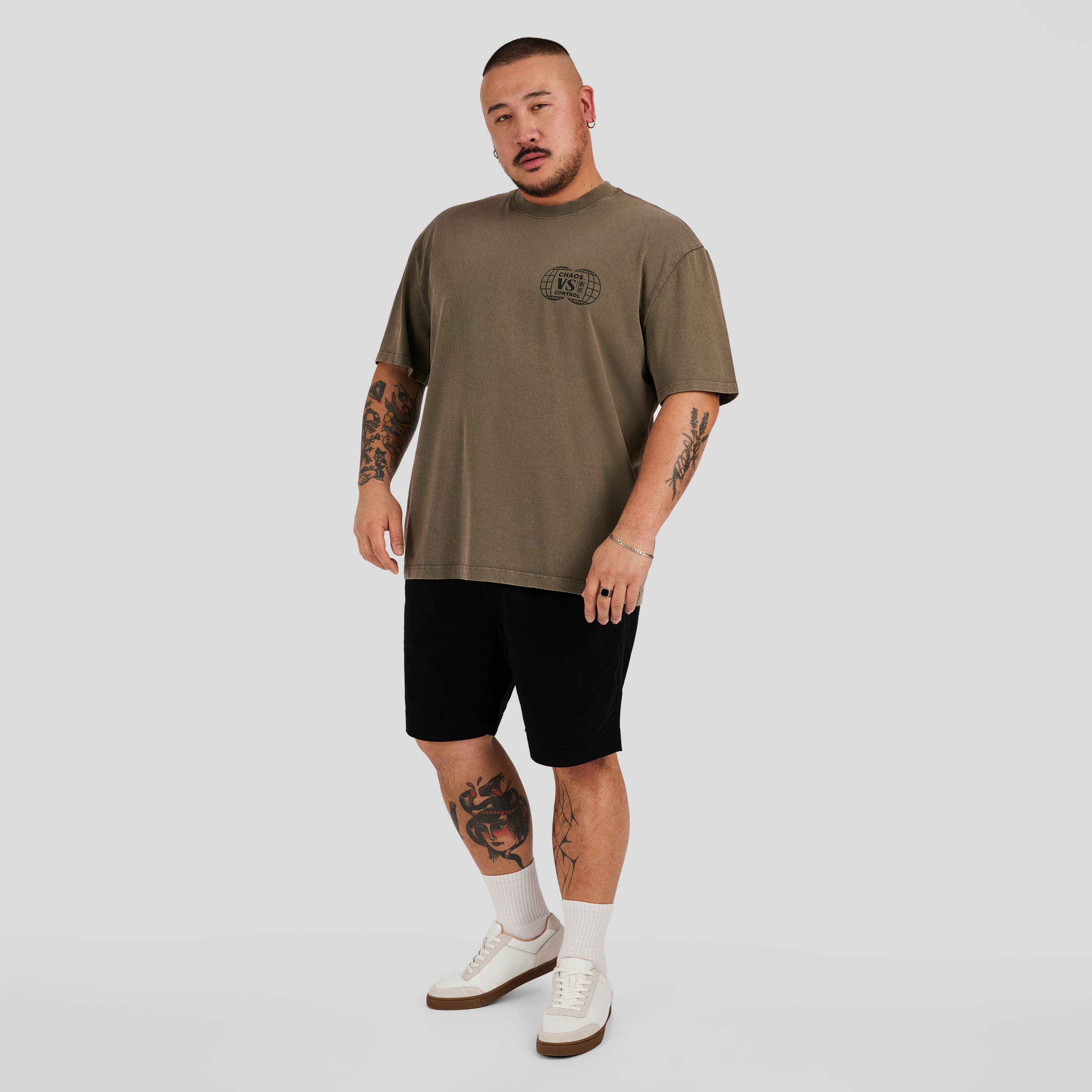 Washed Khaki Worldwide Relaxed Tee