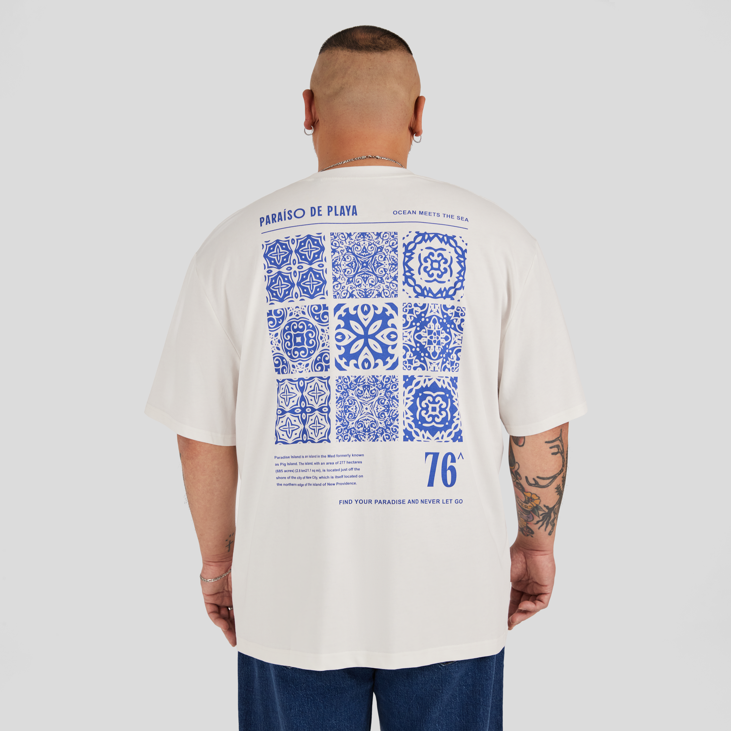 Tile Print Relaxed Tee