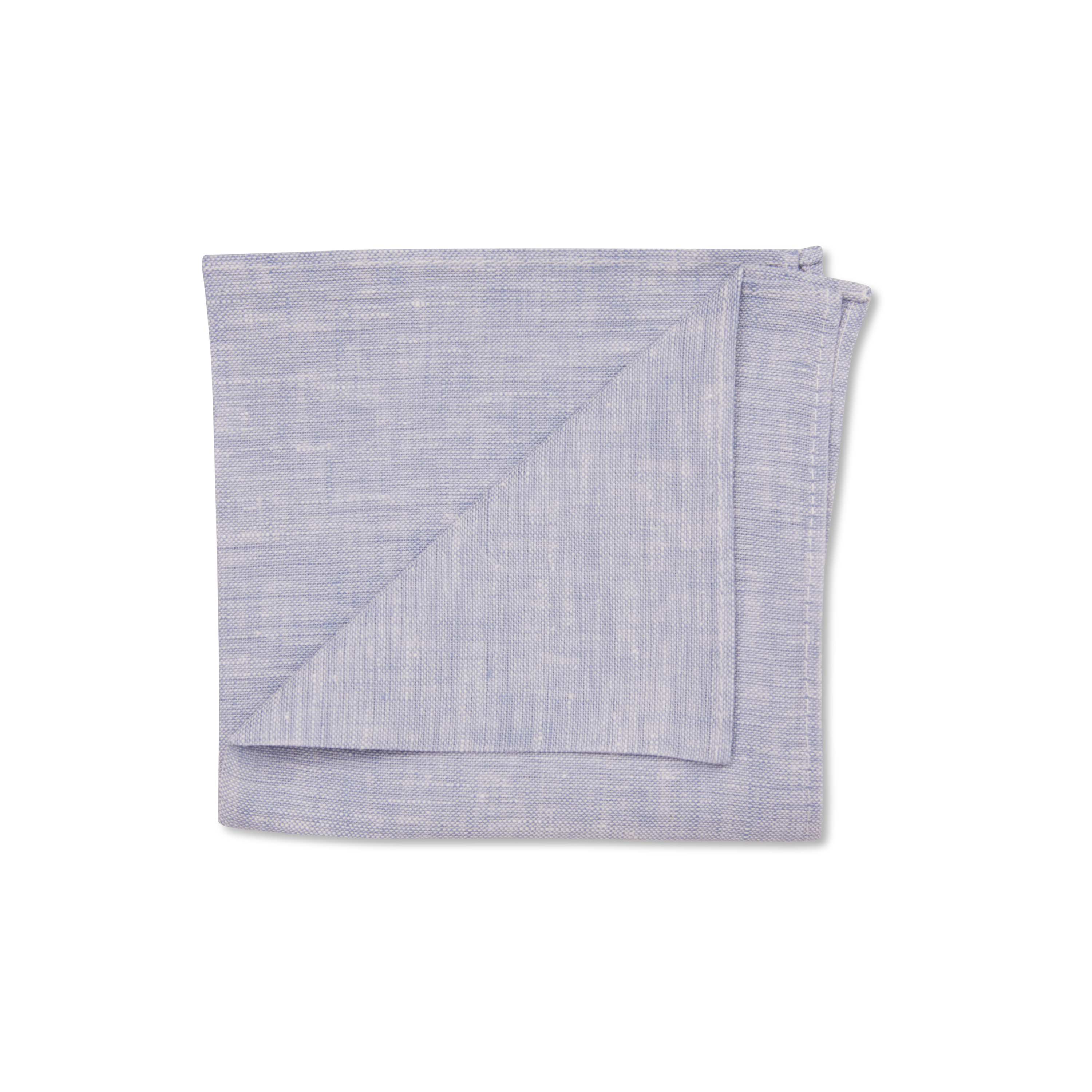 Light Blue Pure Linen Pocket Square