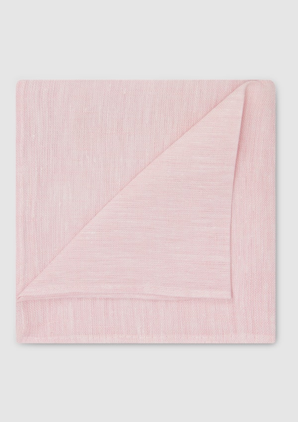 Pink Pure Linen Pocket Square