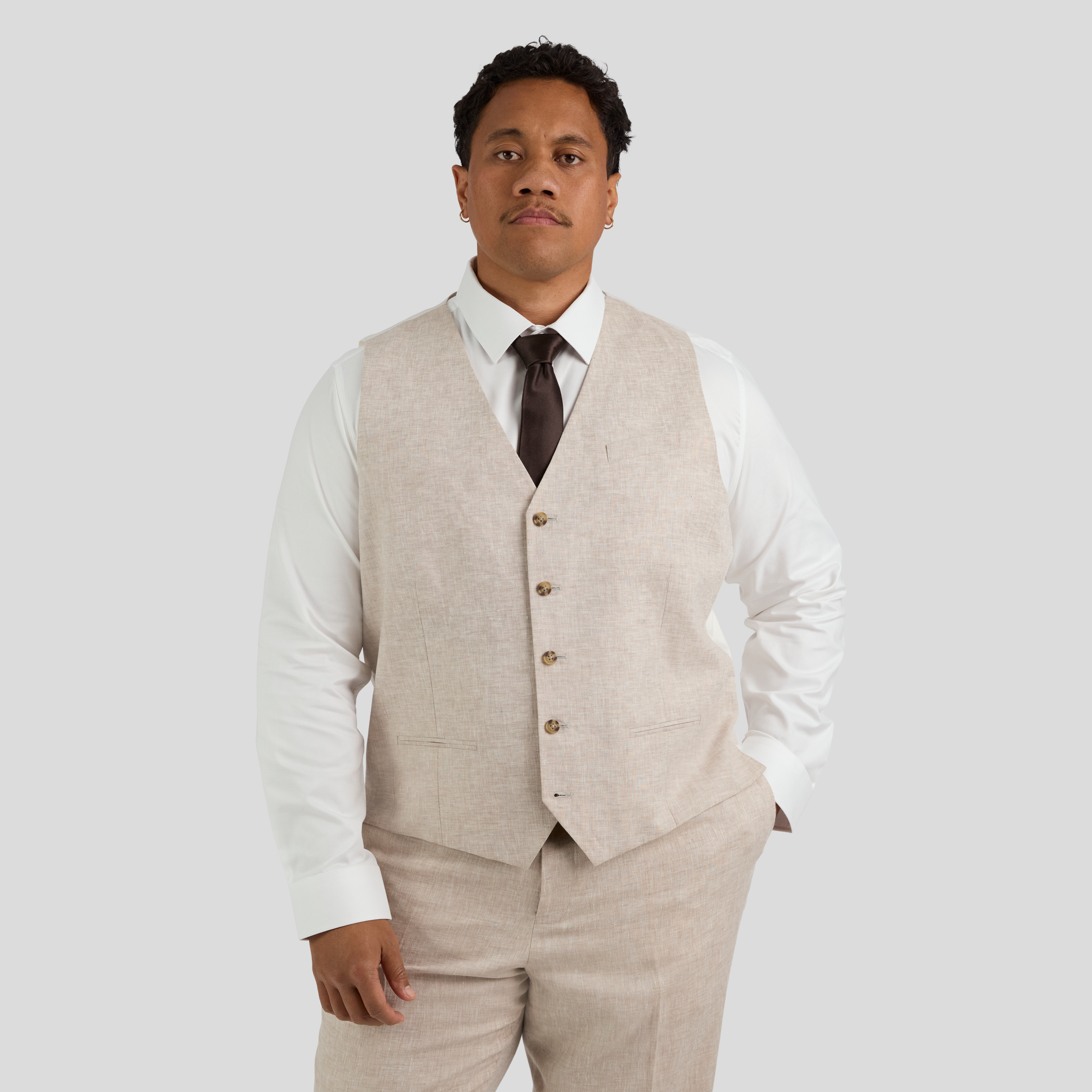 Matteo Linen Waistcoat