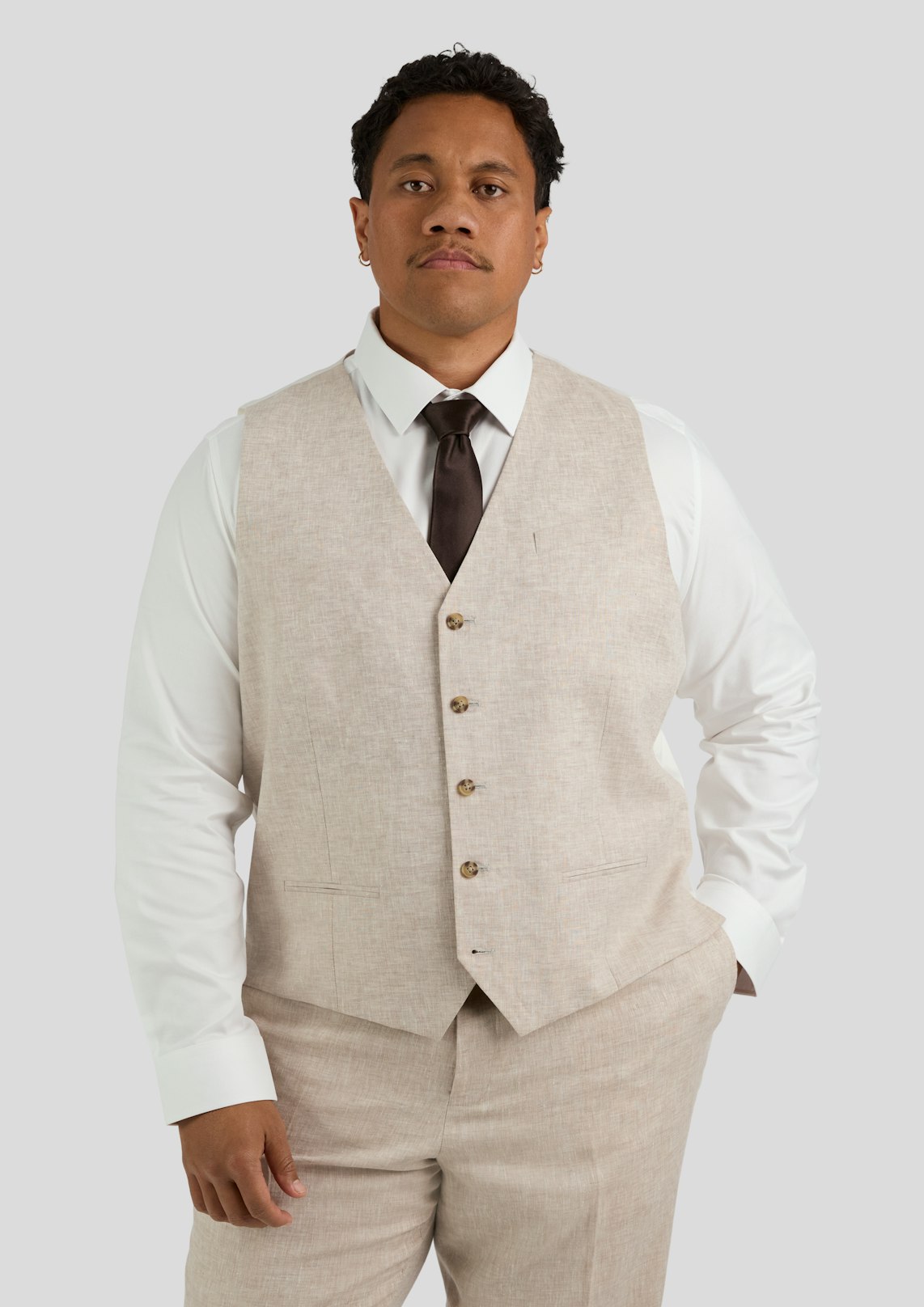 Matteo Linen Waistcoat