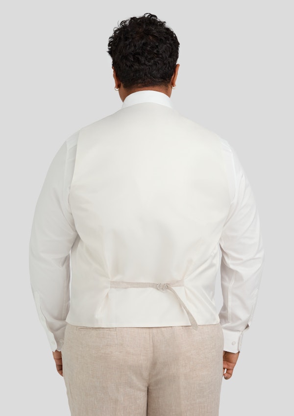 Natural Matteo Linen Waistcoat