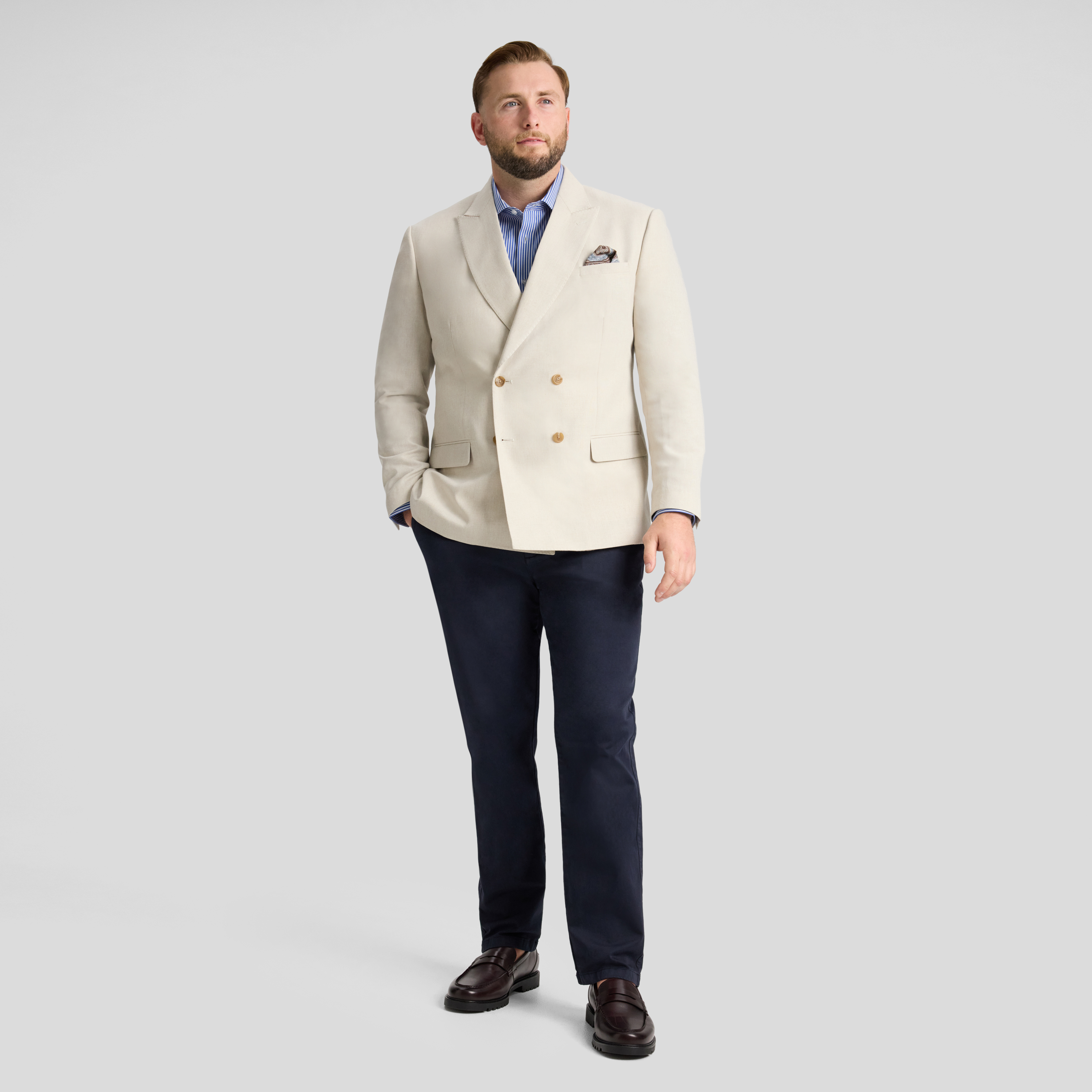 Champagne Kent Double Breast Blazer