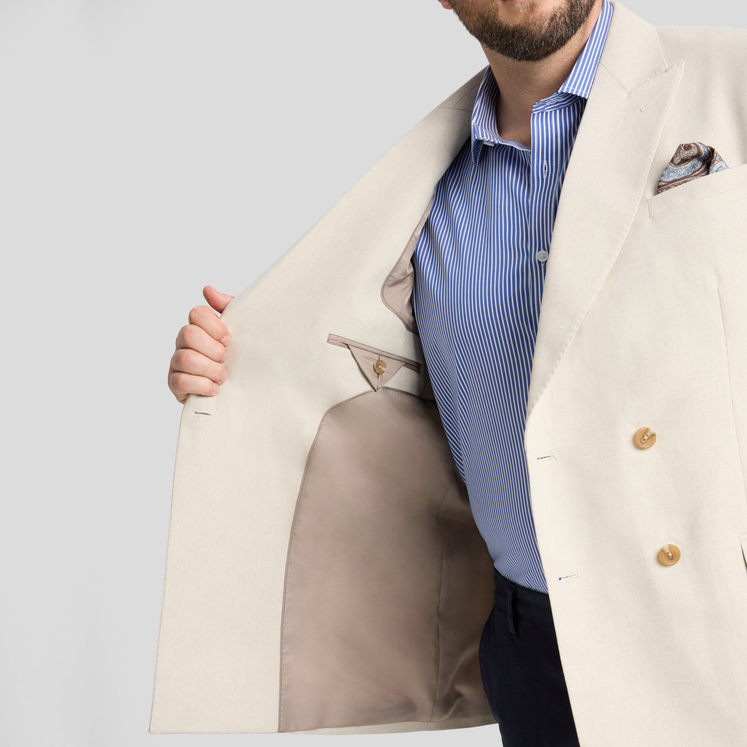 Champagne Kent Double Breast Blazer