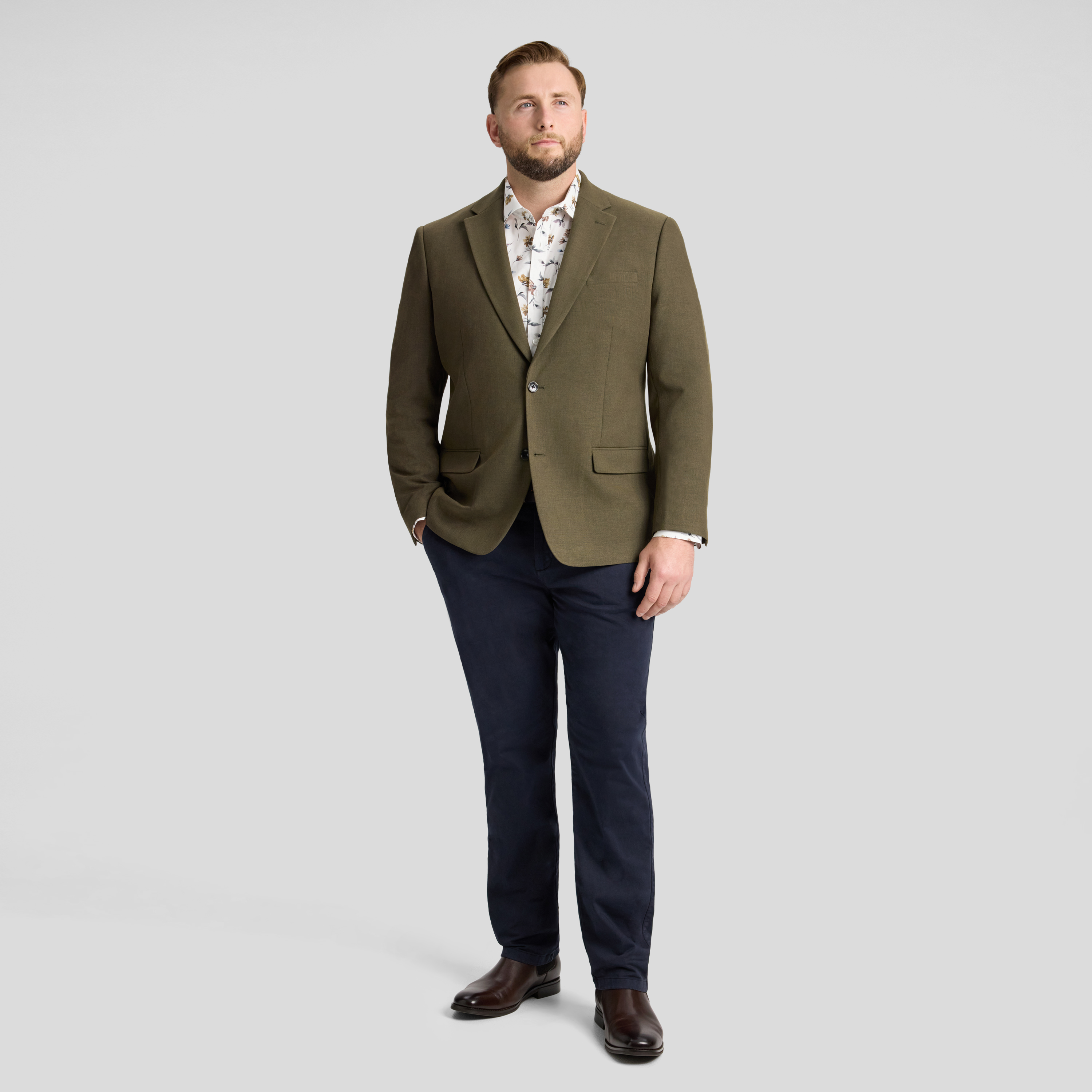Khaki Ryan Stretch Blazer