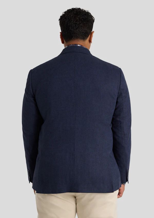 Navy Theo Herringbone Blazer