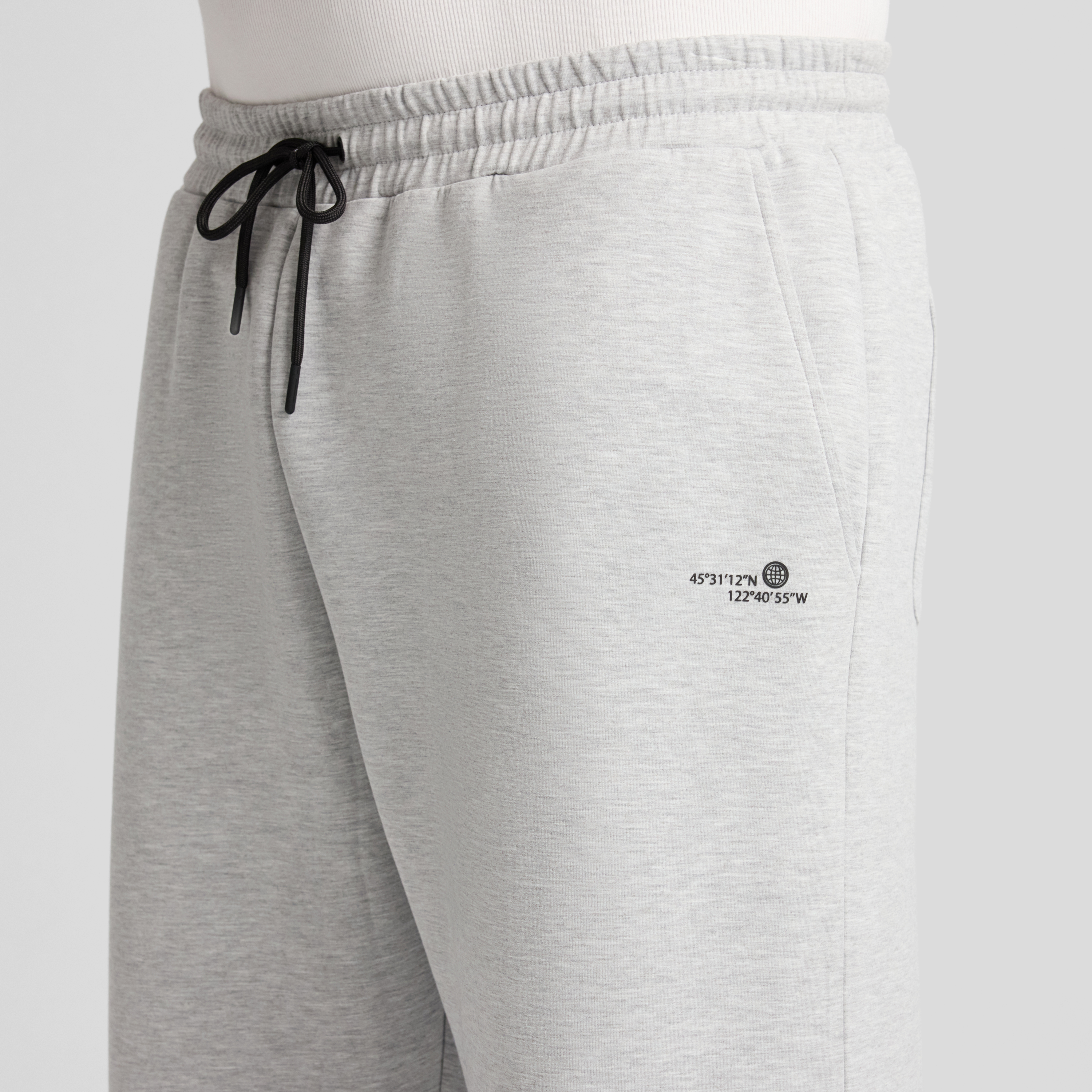Grey Marle Tech Straight Track Pant