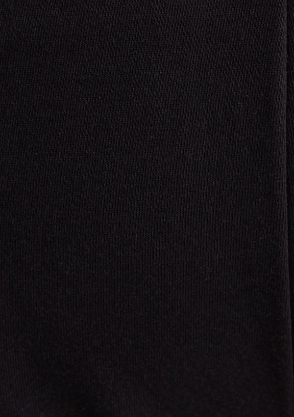 Black Essential Straight Track Pant