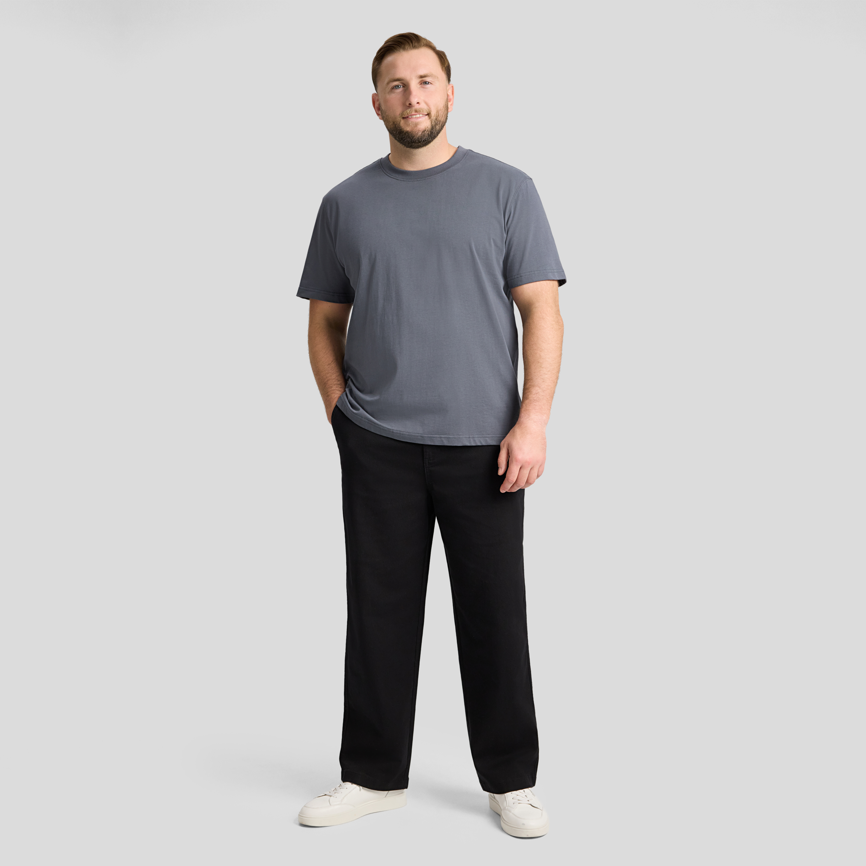 Black Jace Wide Leg Stretch Chino