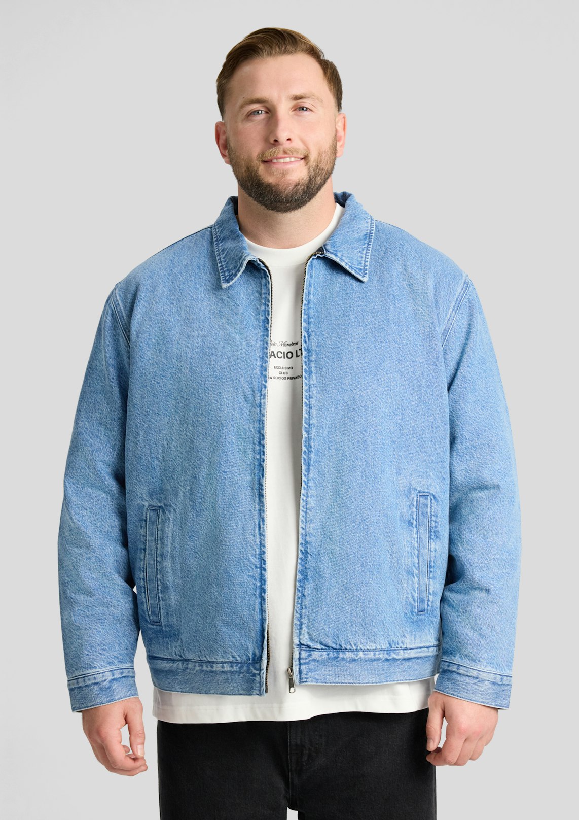 Denim Zip Thru Jacket