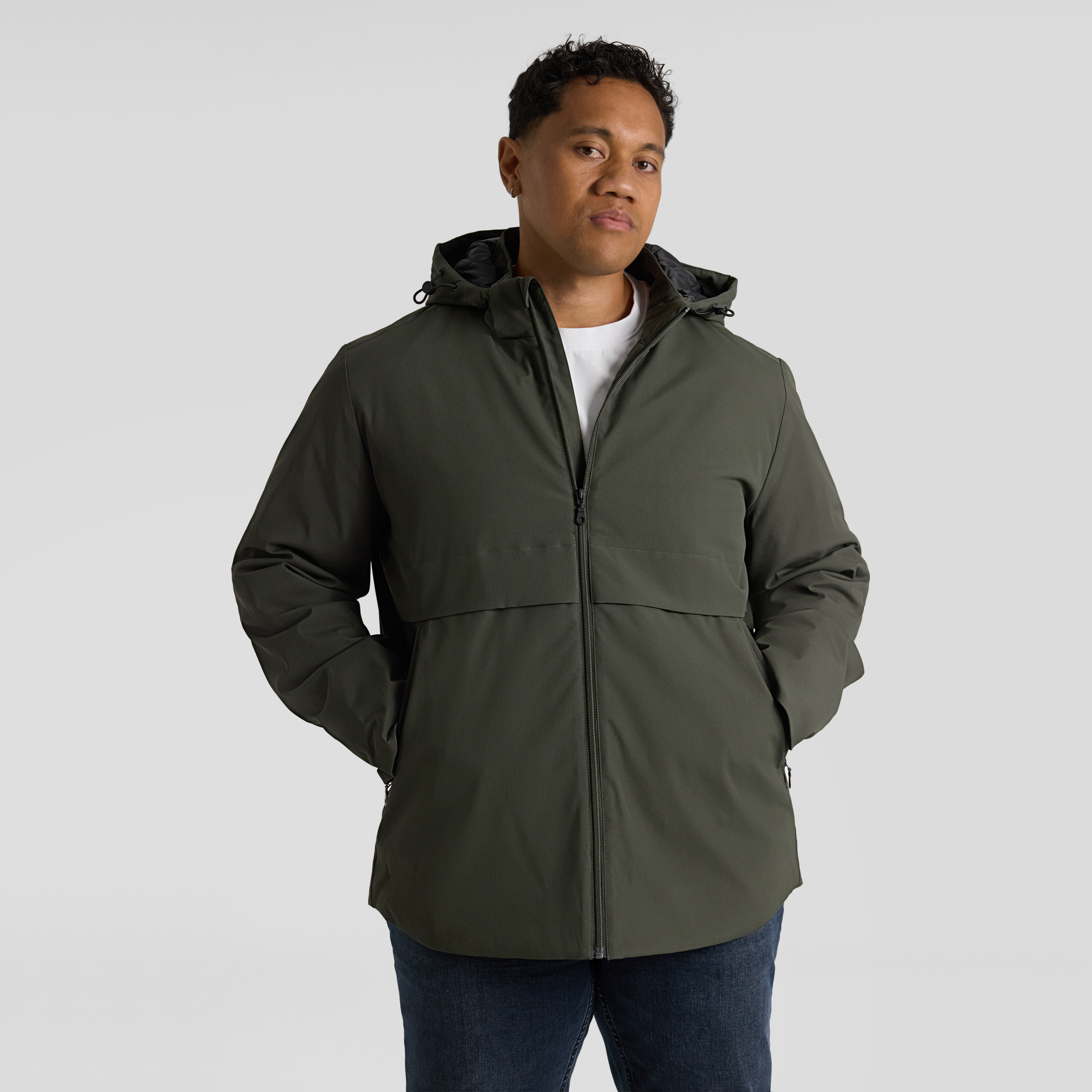 Textured Hooded Parka