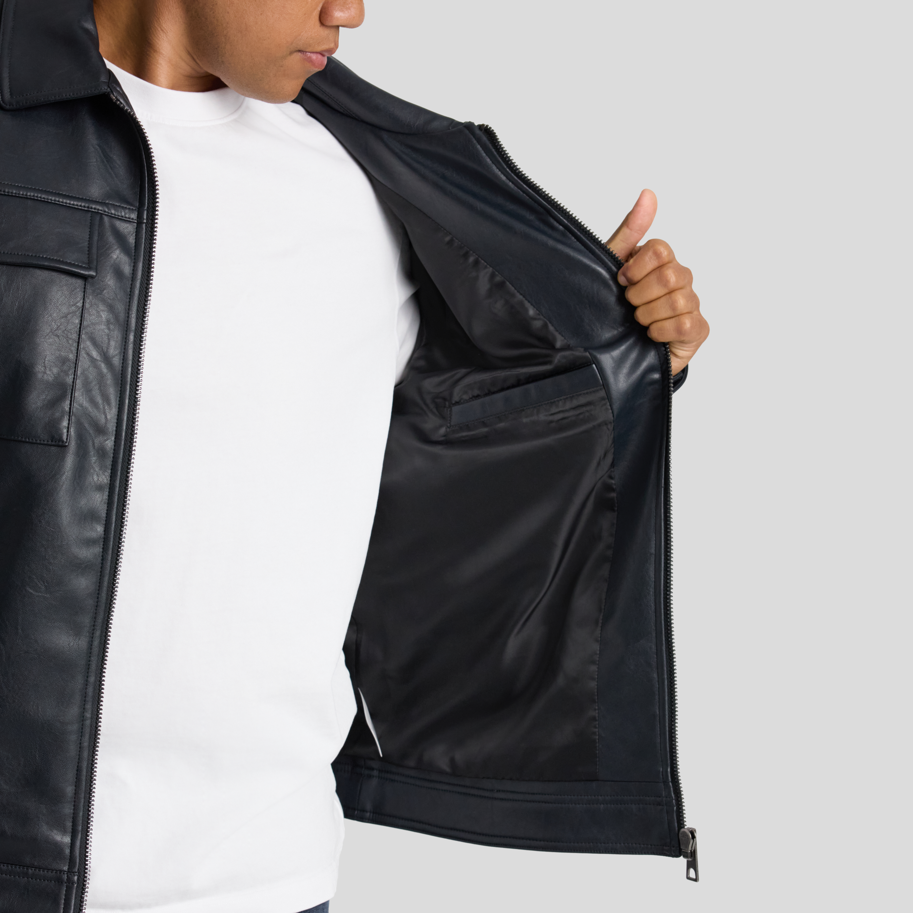 Black Rebel Faux Leather Jacket