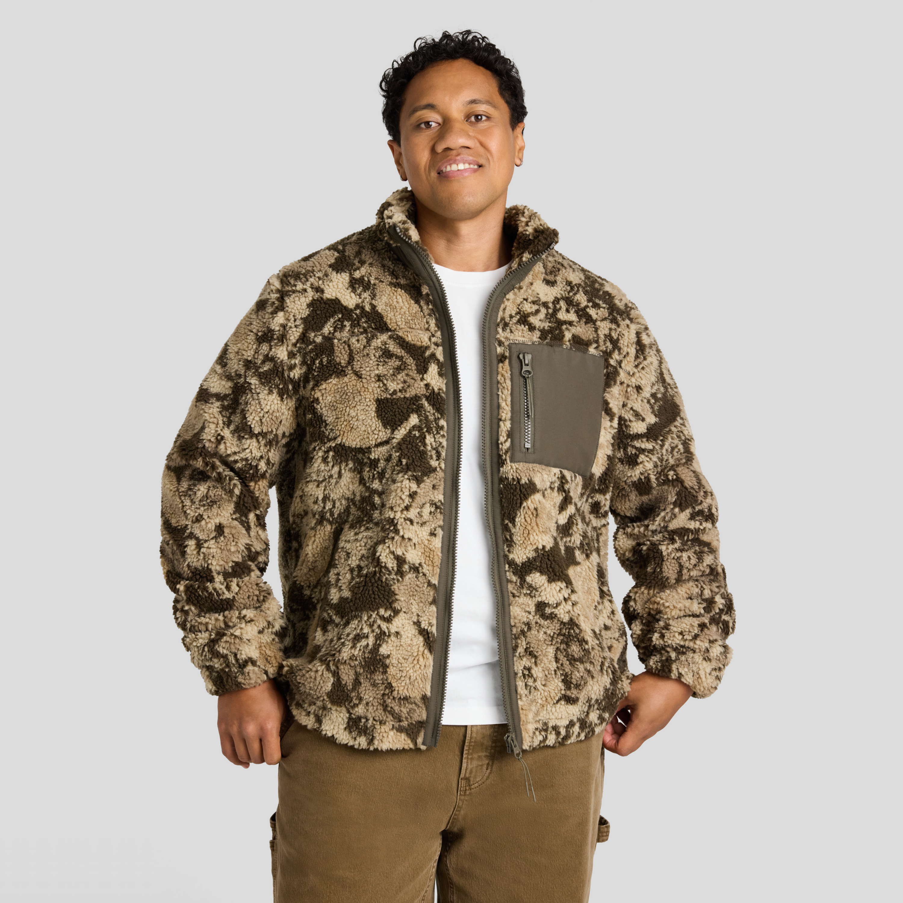 Teddy Sherpa Zip Thru Jacket