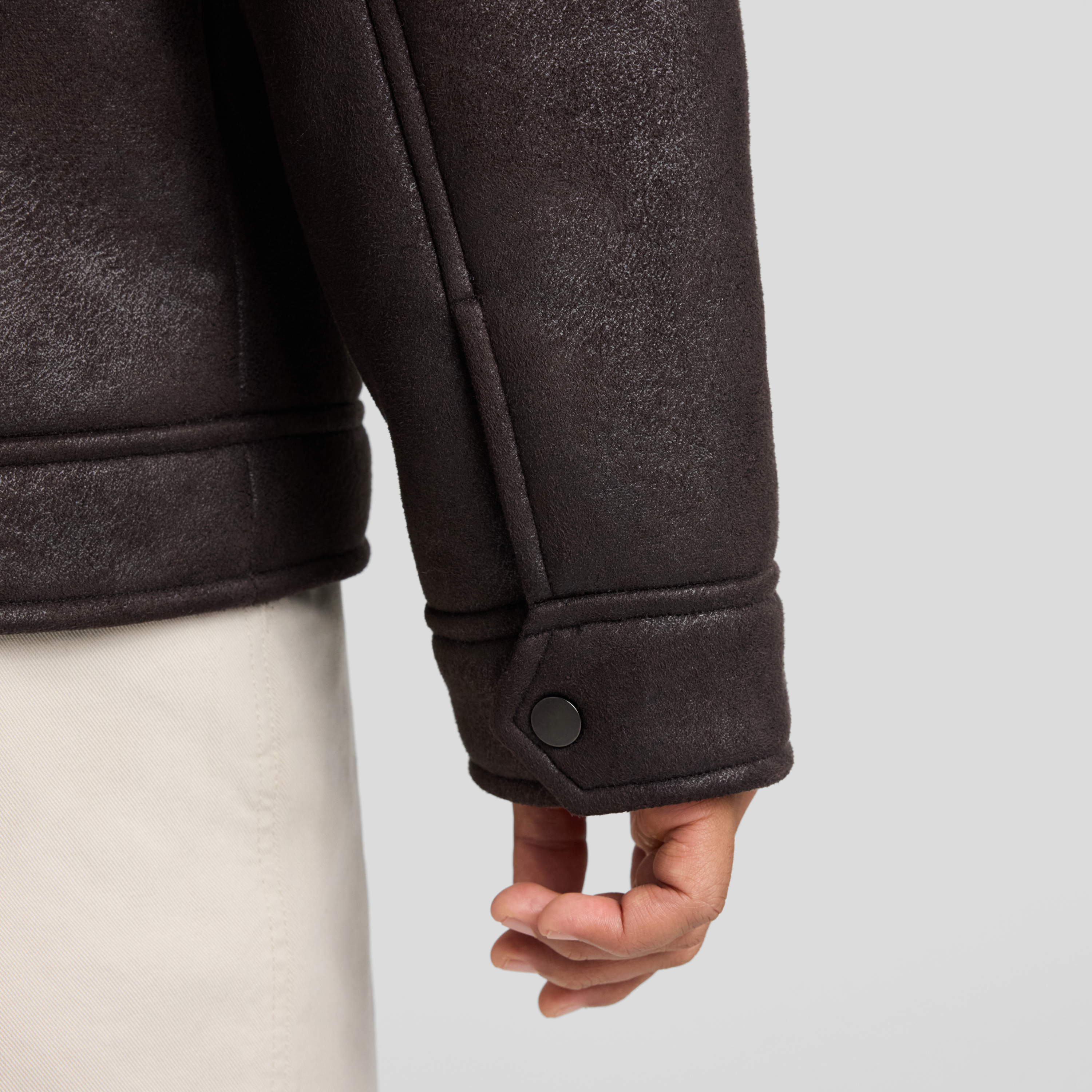Chocolate Bomber Sherpa Jacket