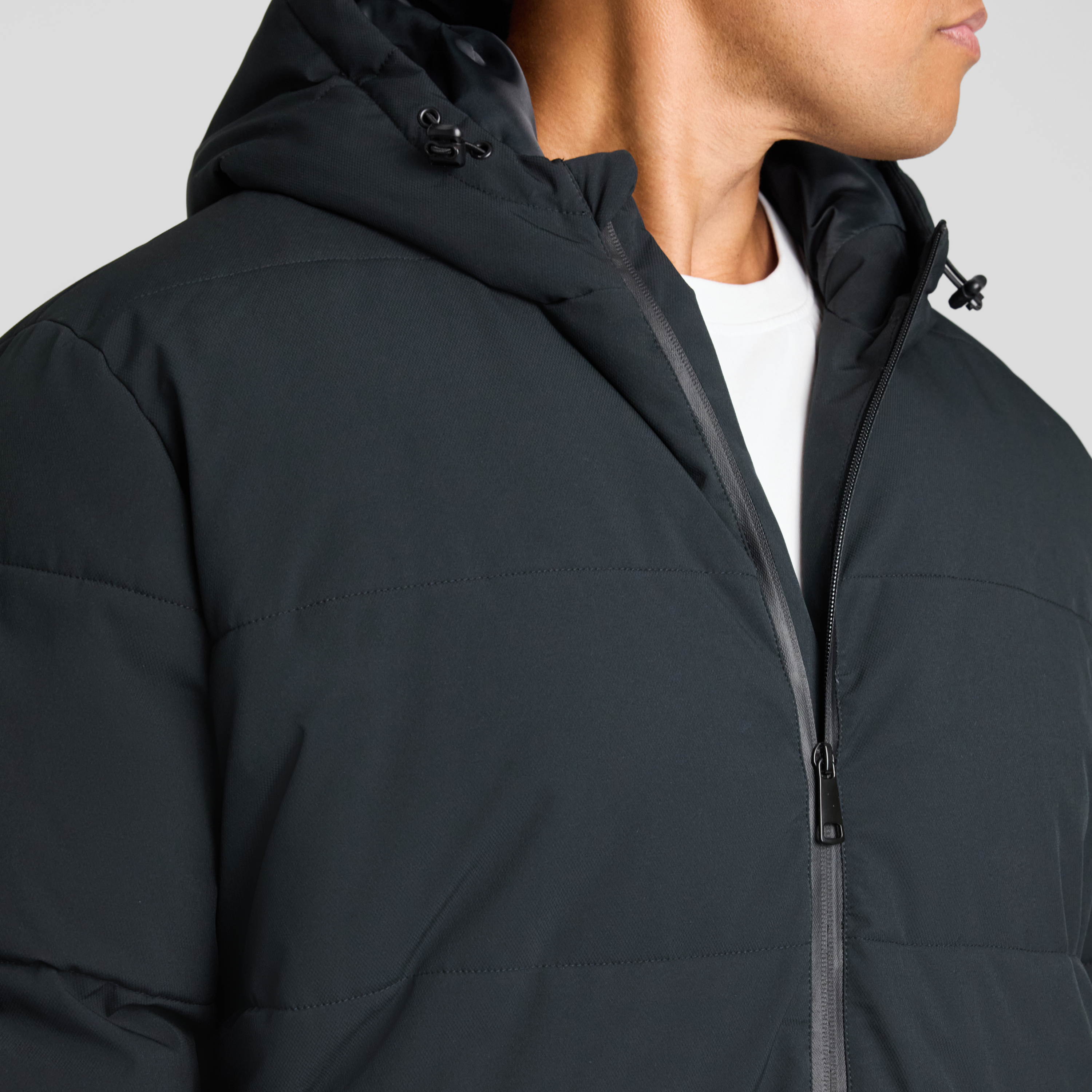 Black Quilted Puffer Jacket