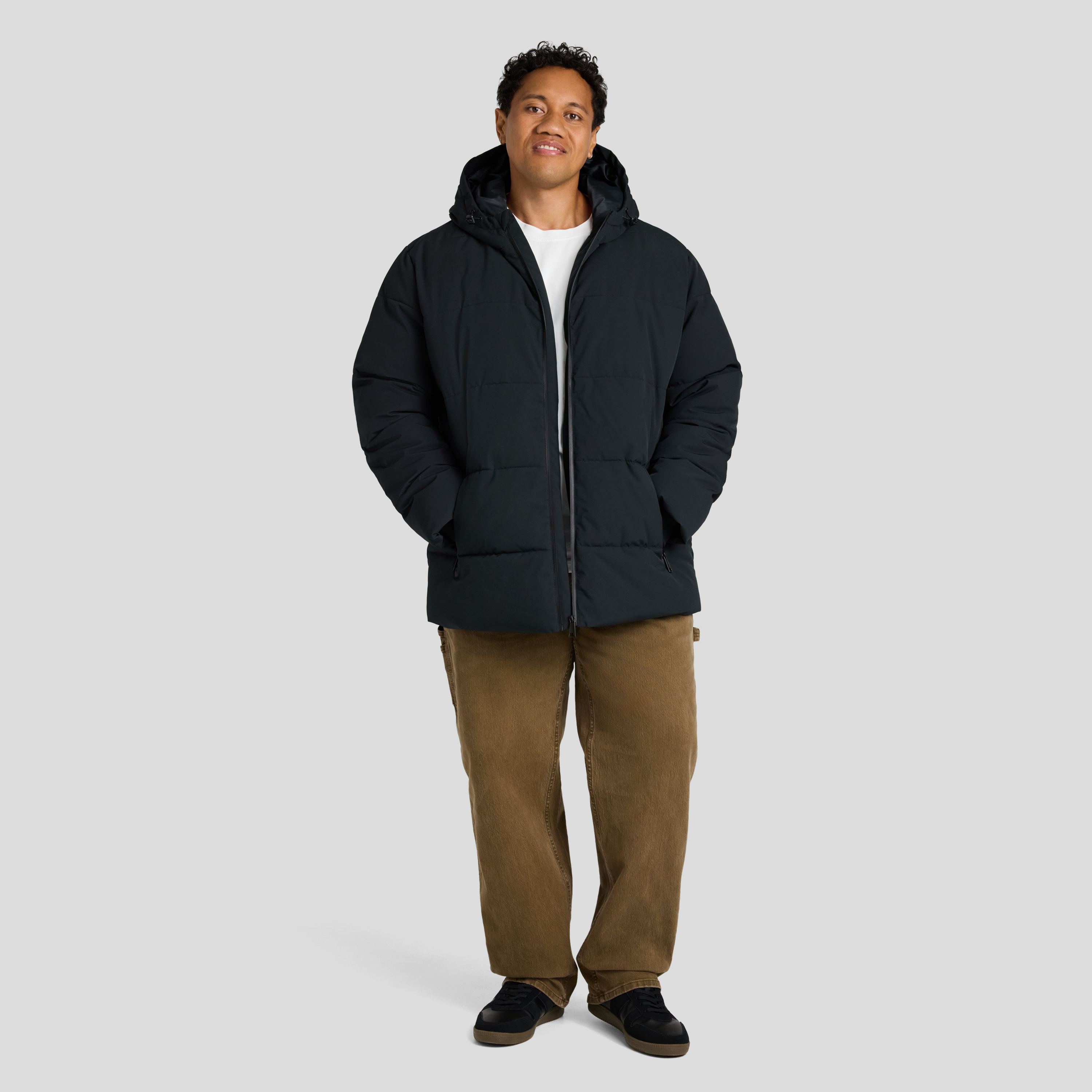Black Quilted Puffer Jacket