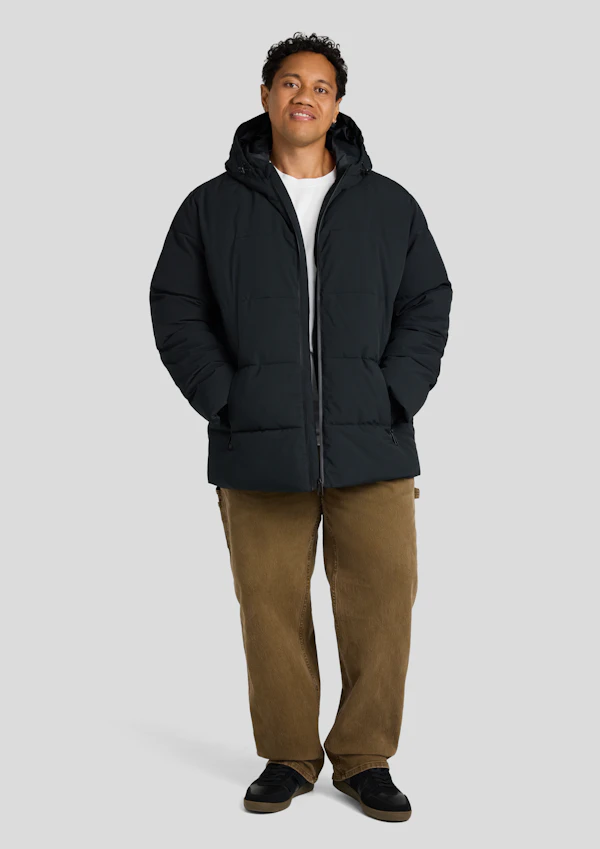 Black Quilted Puffer Jacket