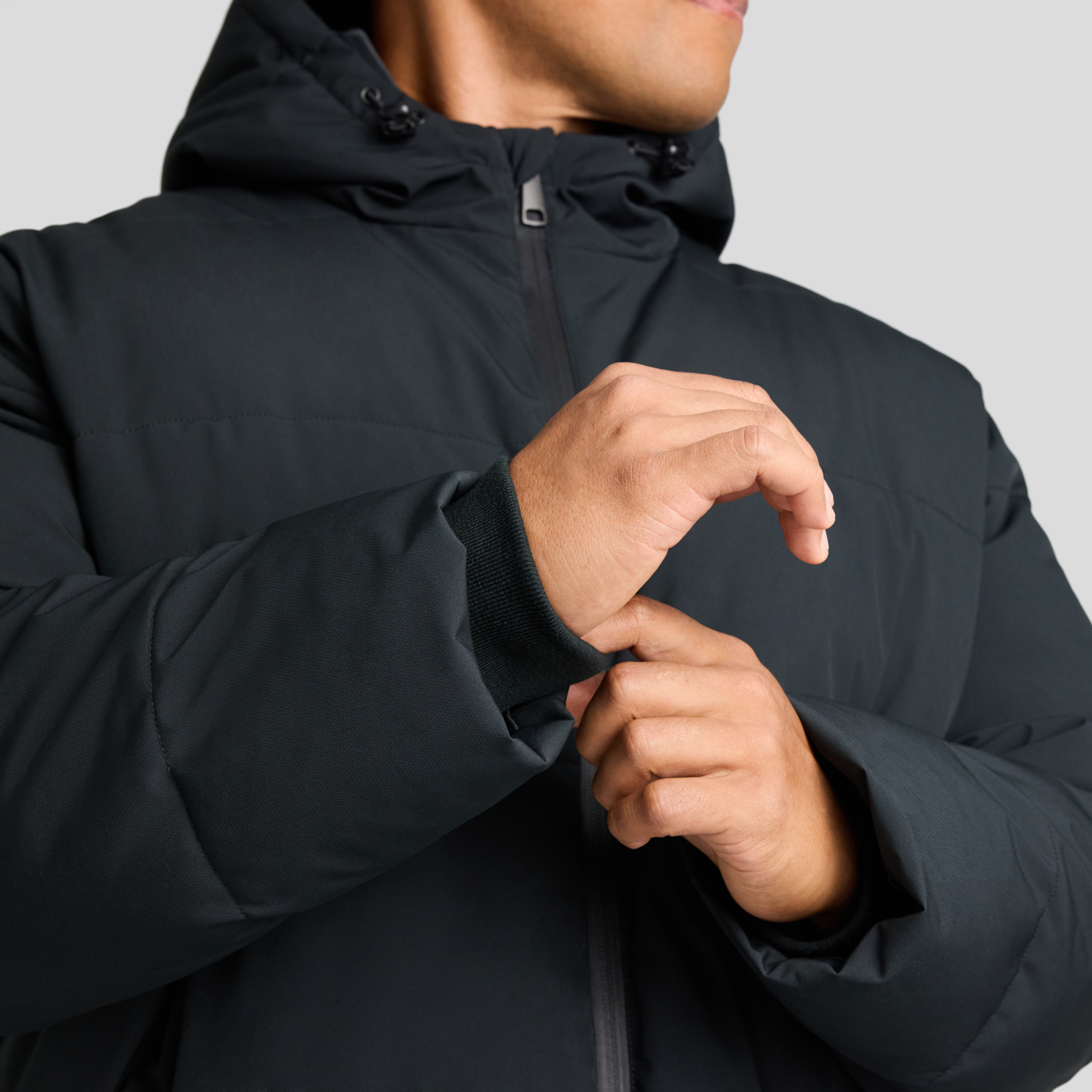 Black Quilted Puffer Jacket