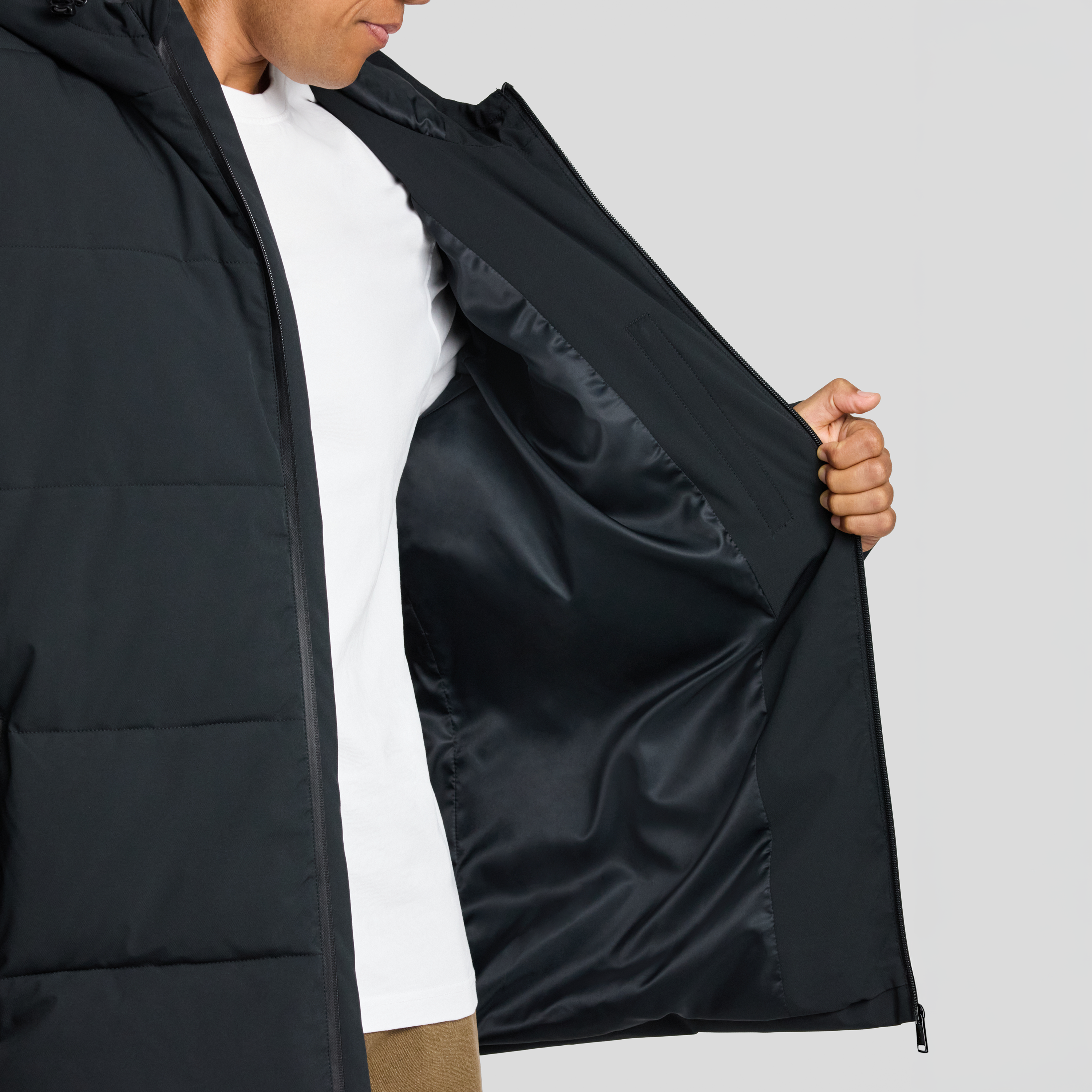 Black Quilted Puffer Jacket
