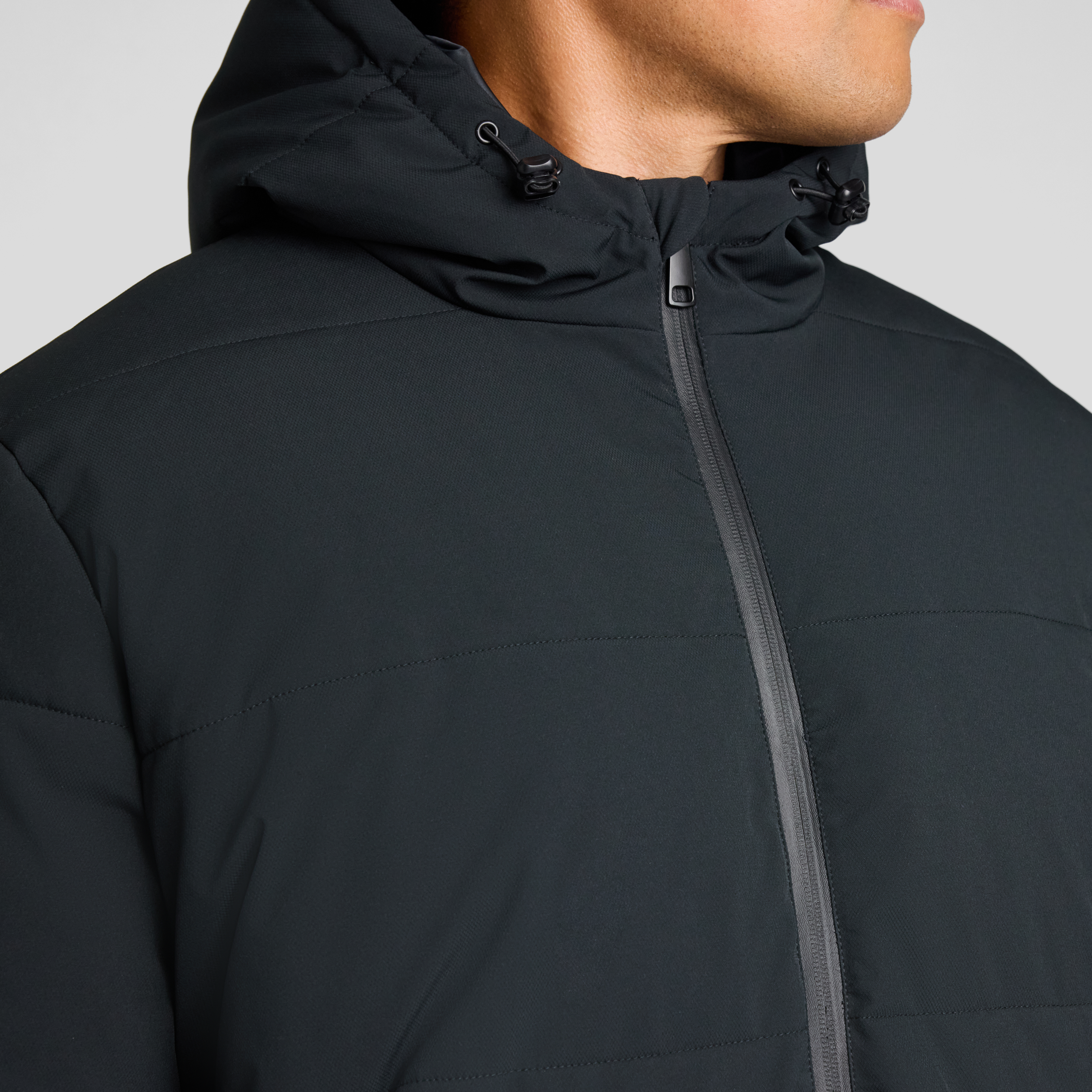 Black Quilted Puffer Jacket