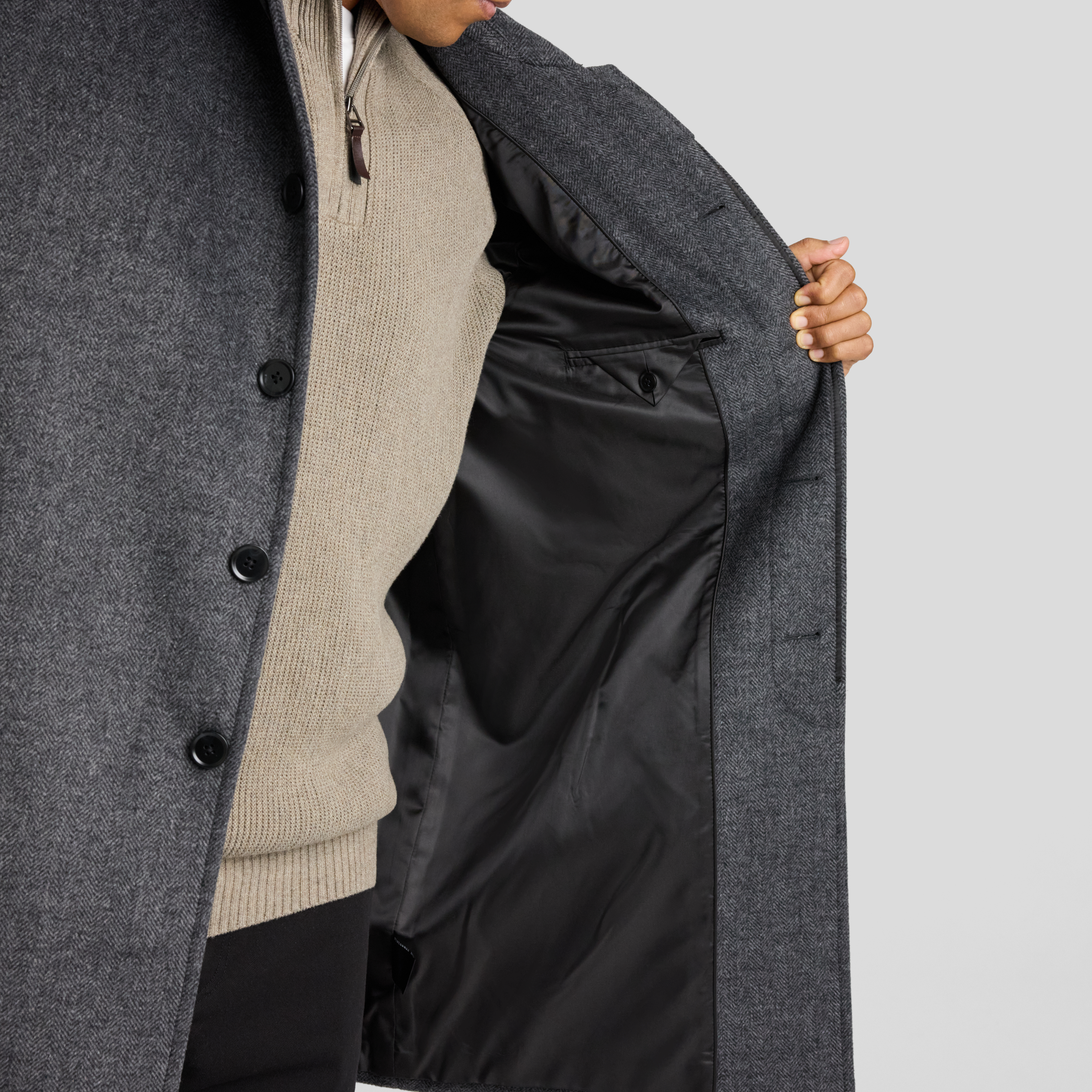 Charcoal Kelly Car Coat