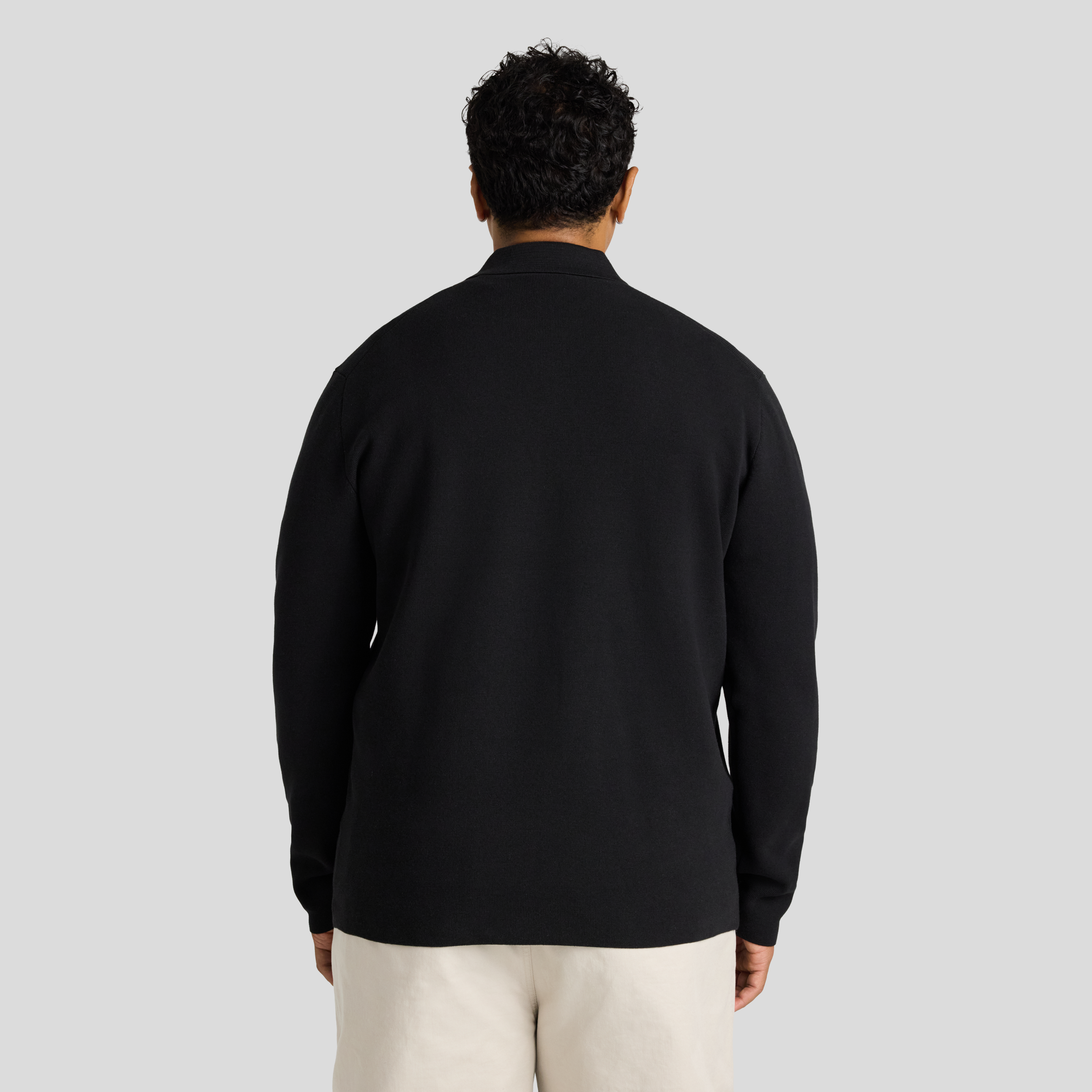 Black Sven 1/4Zip Polo Sweater