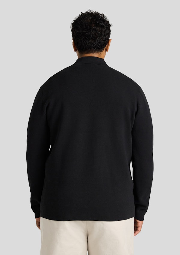 Black Sven 1/4Zip Polo Sweater