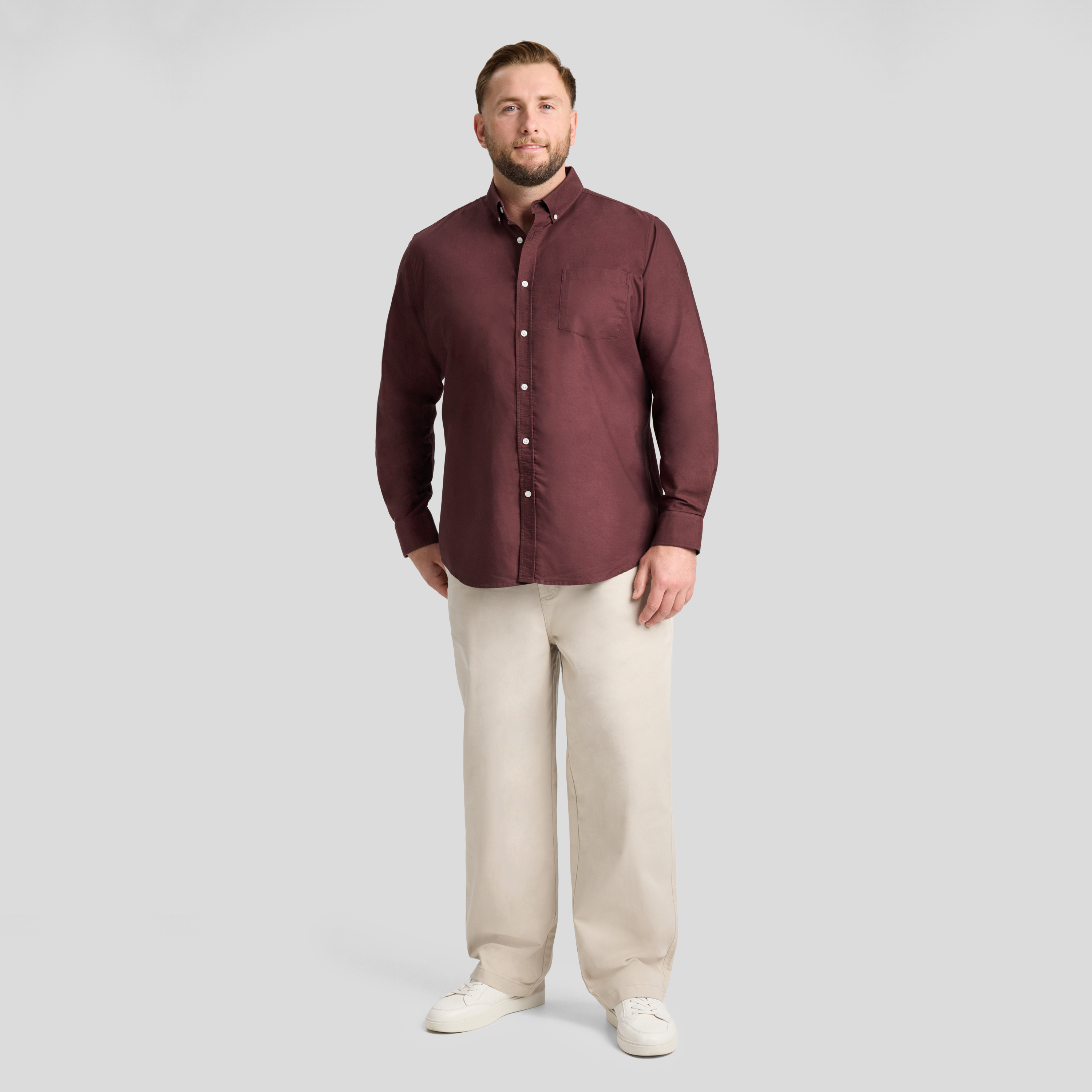 Burgundy Classic Oxford Shirt