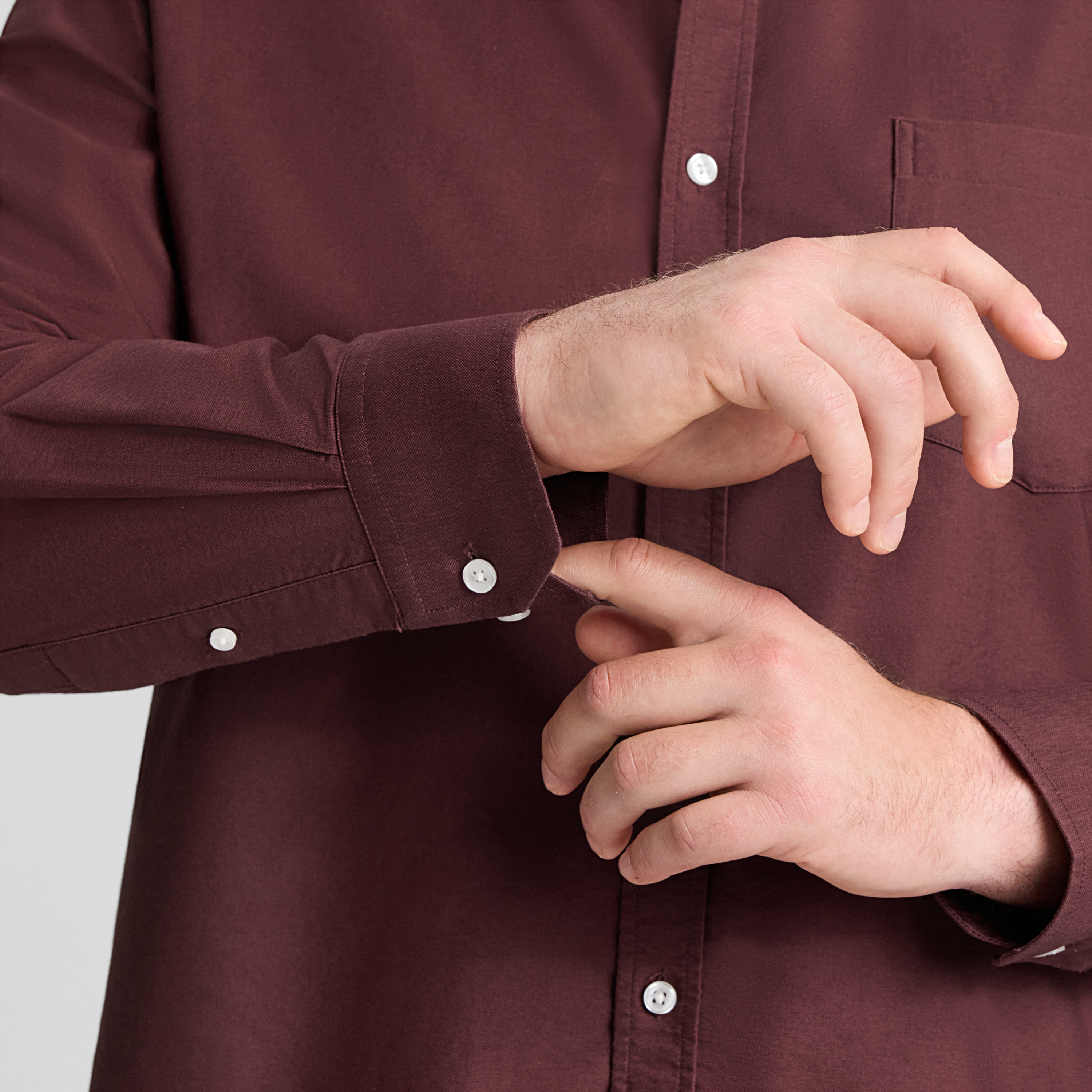 Burgundy Classic Oxford Shirt