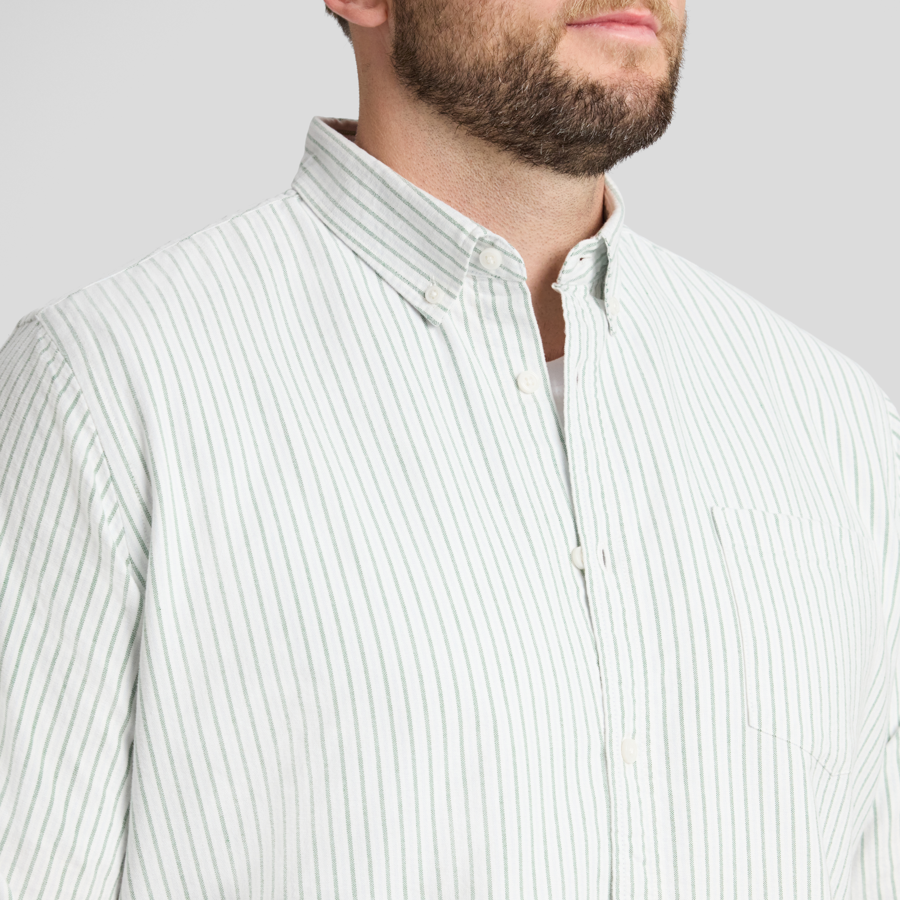 Green Oxford Stripe Shirt