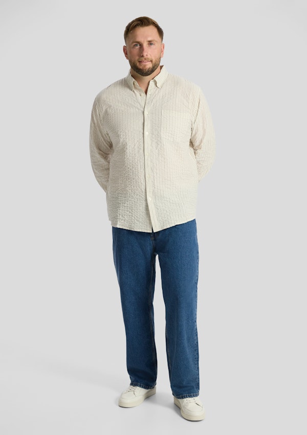 Cream Ollie Relaxed Stripe Shirt