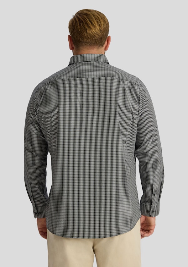 Black Grayson Easycare Check Shirt