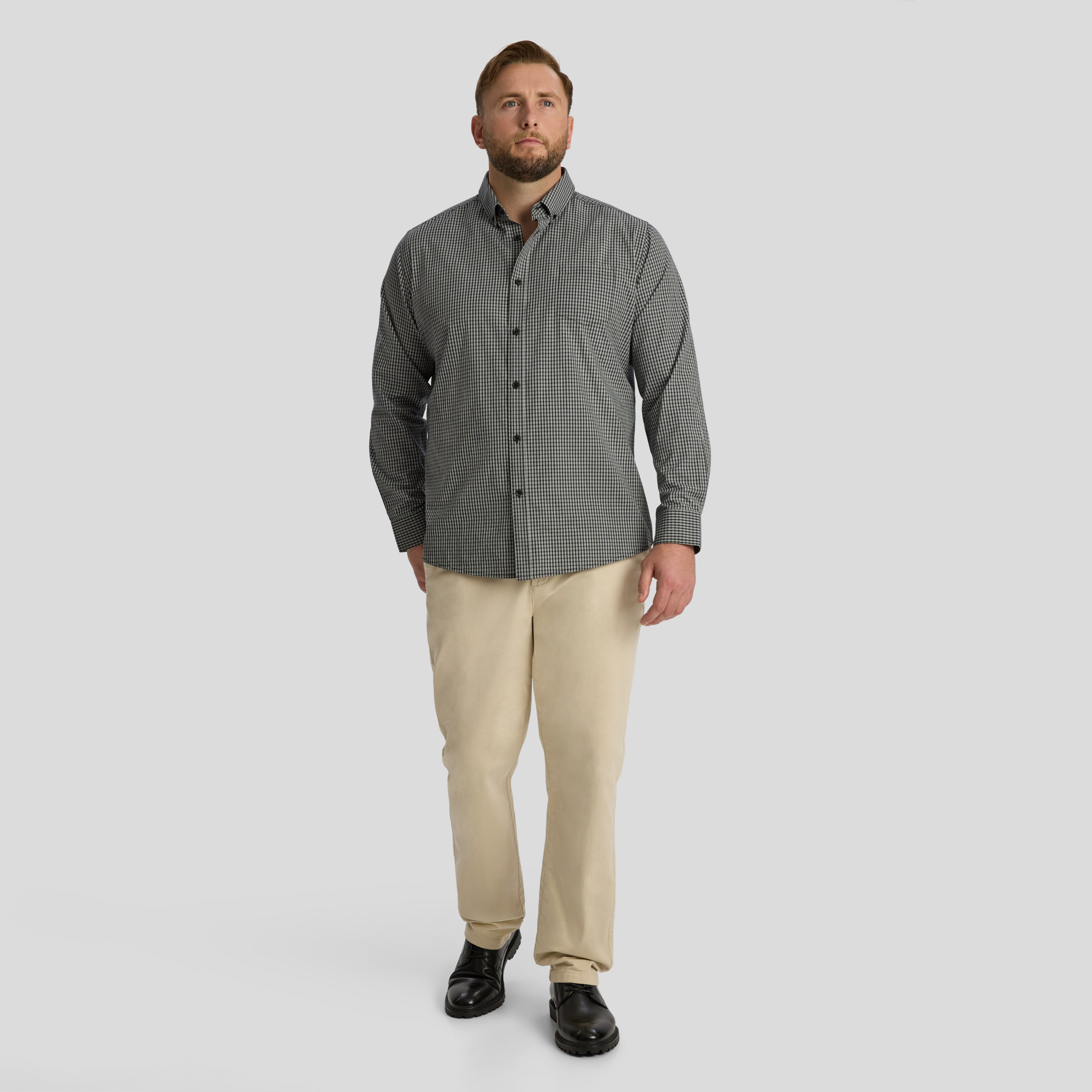 Black Grayson Easycare Check Shirt
