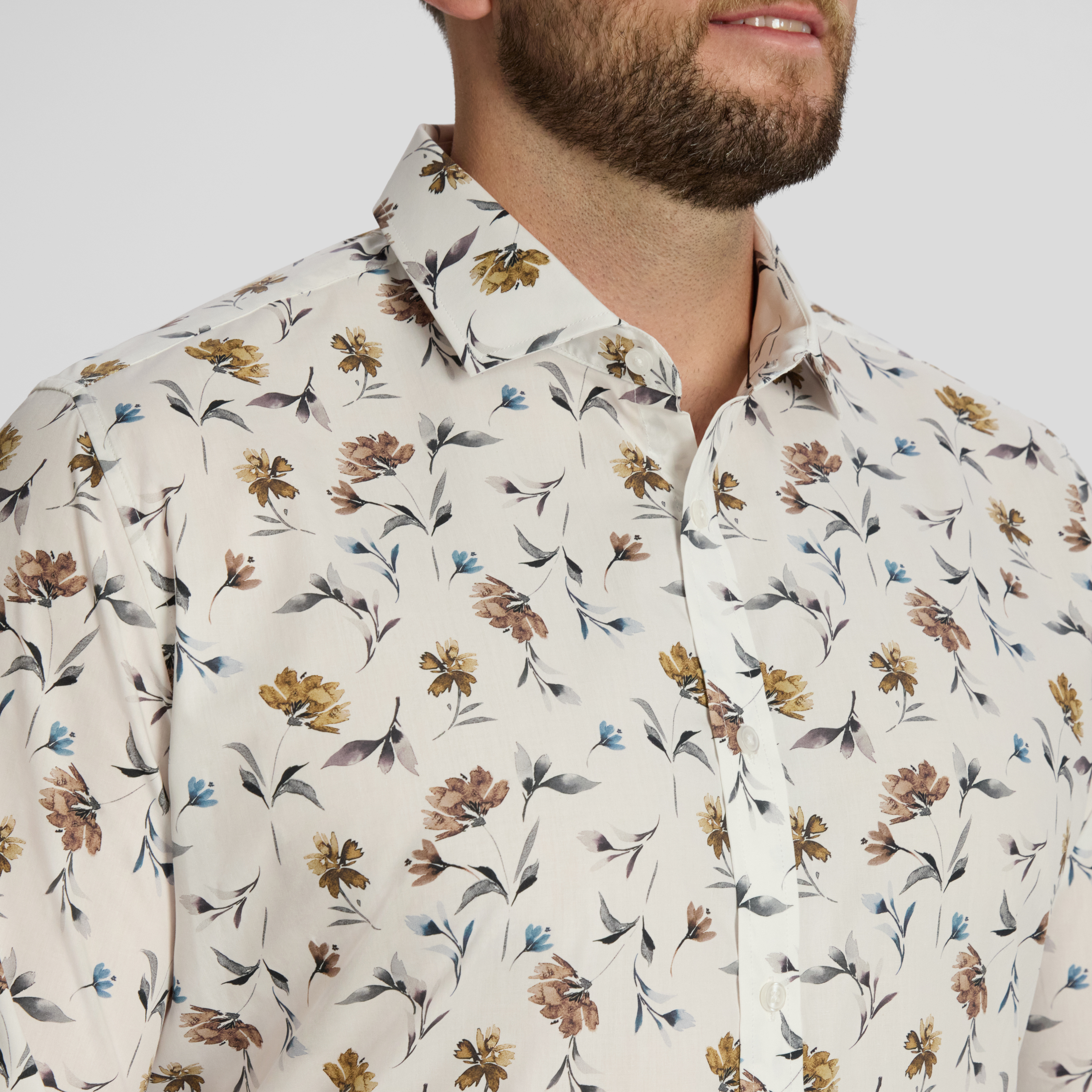 White Carter Floral Shirt
